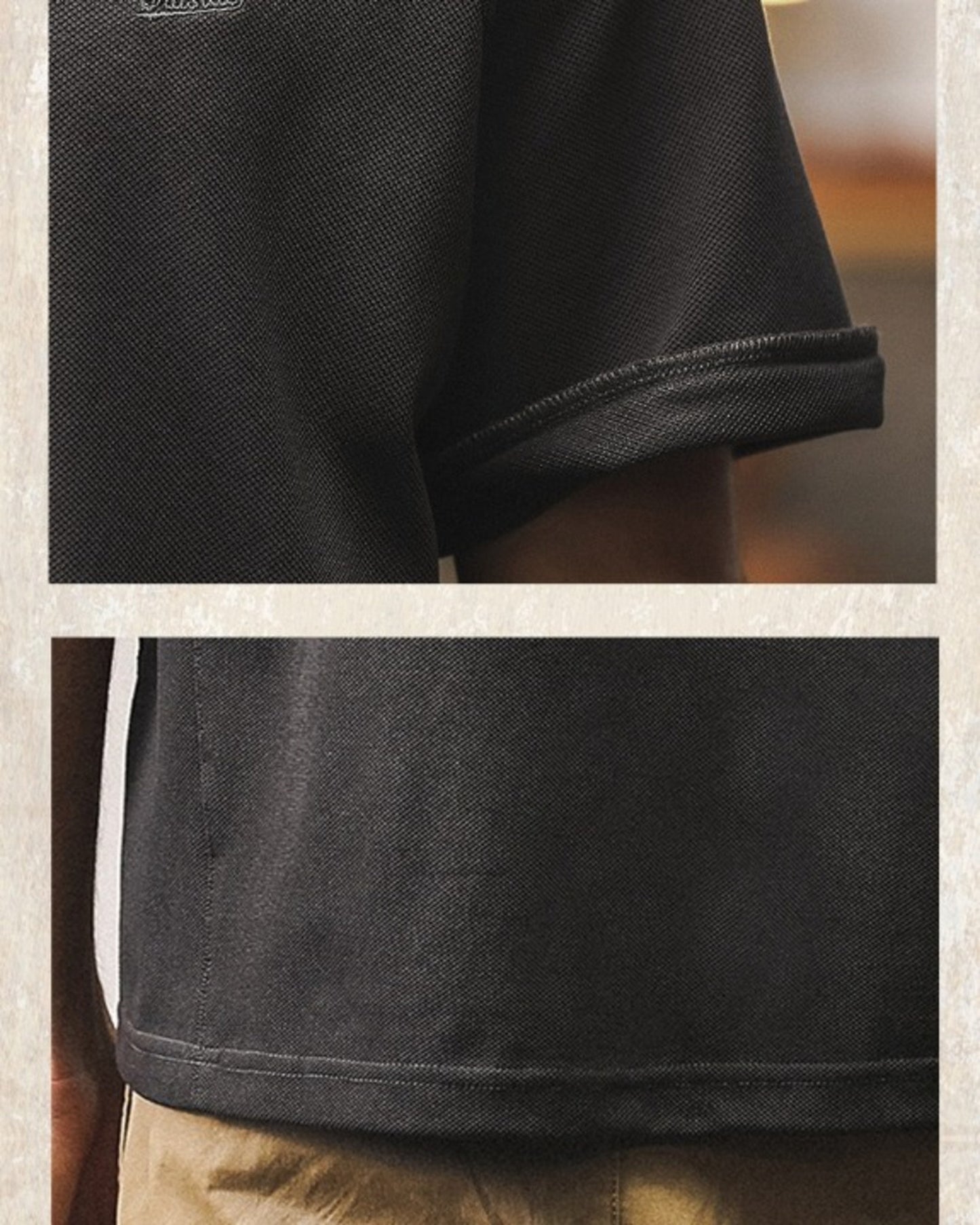 heavy weight pique loose short sleeve polo shirt 3color 【ACT0230】