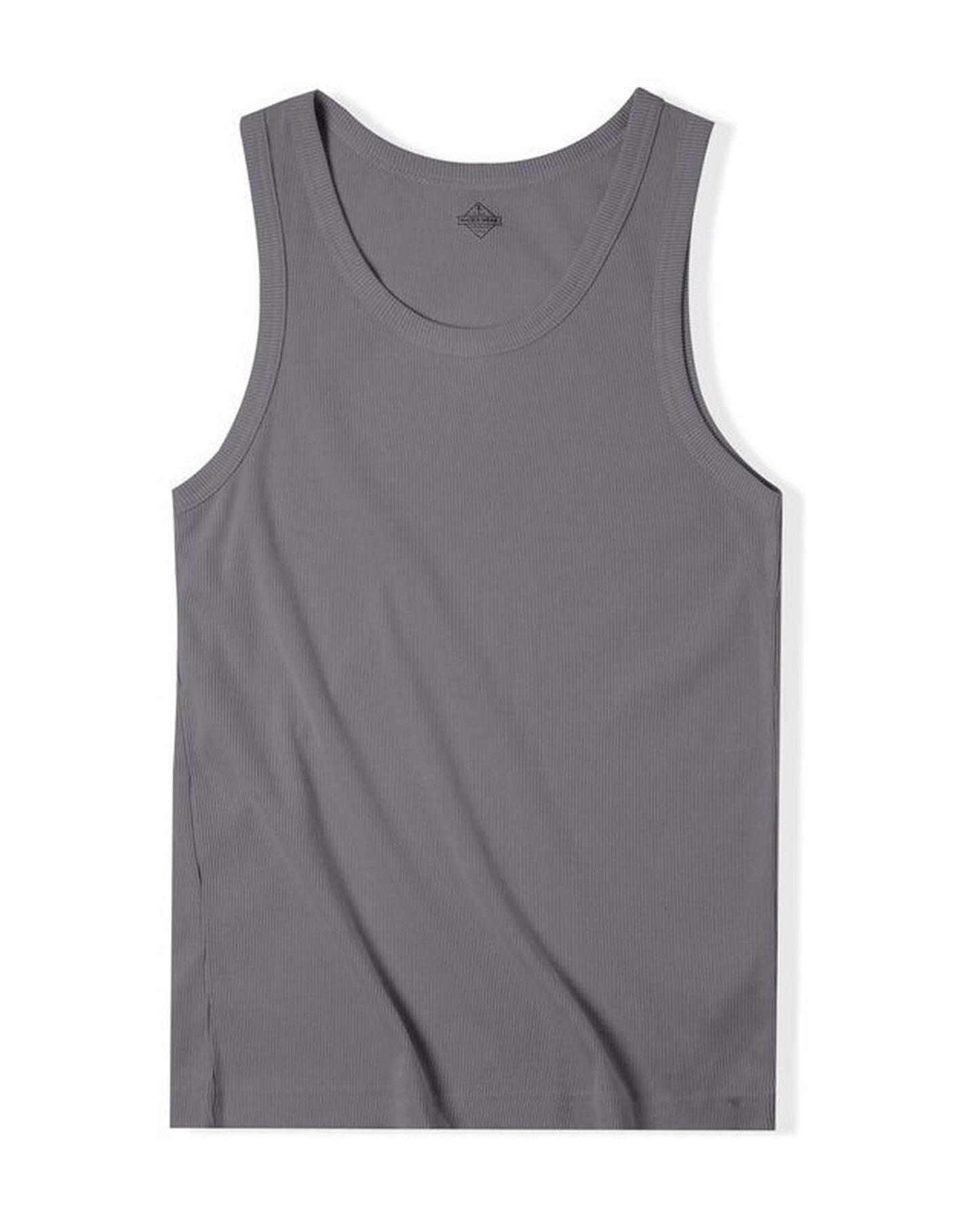 Ribbed-Weave Slim-Fit Round-Neck Casual Tank-Top 5color 【ACT0134】