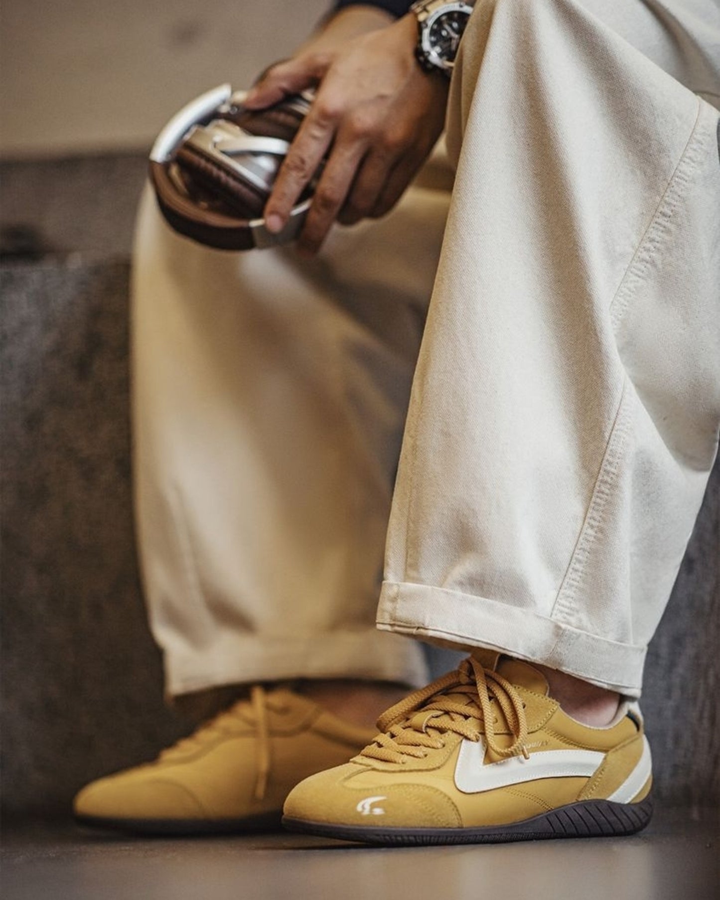 vintage low-top sneakers 2color 【ACT0146】
