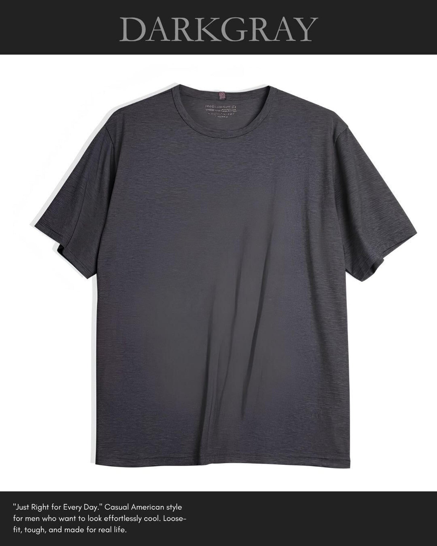 round neck short sleeve t-shirt 4color 【ACT0046】