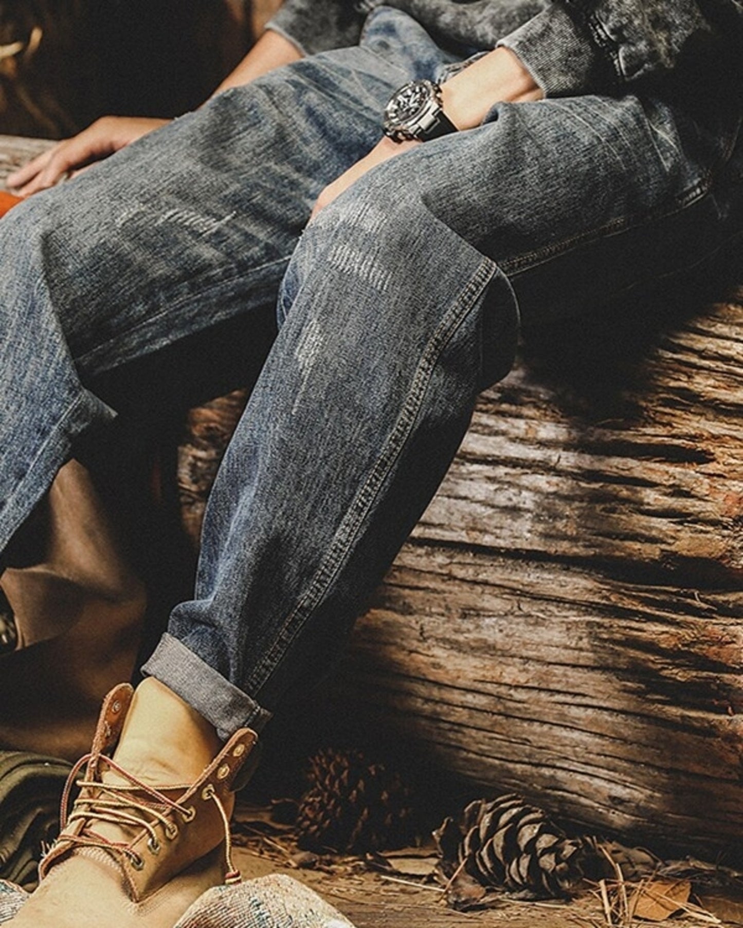 heavy weight tapered denim pants 【ACT0191】