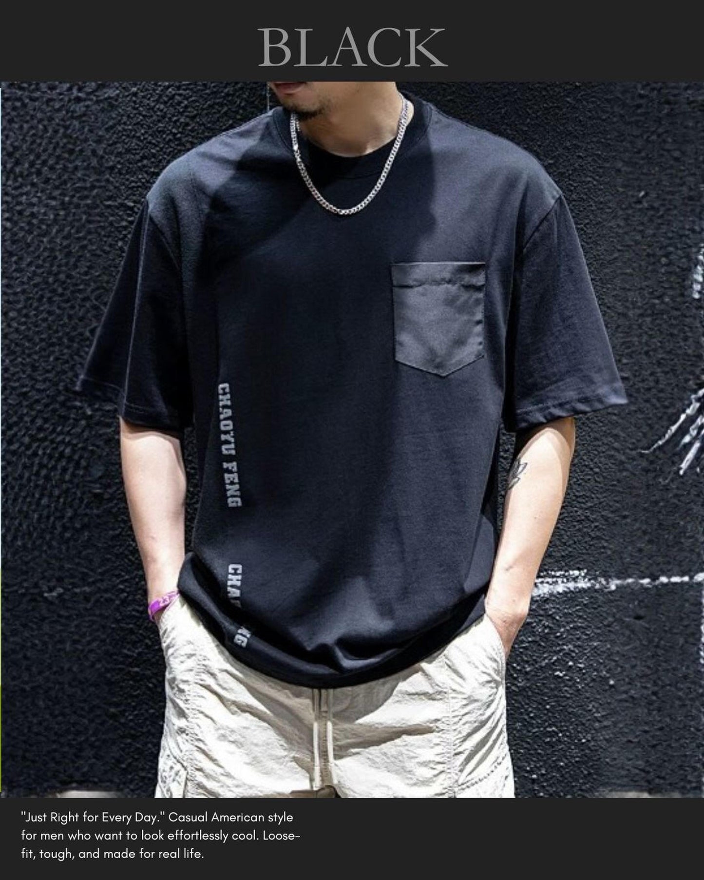 patch pocket t-shirt 3color 【ACT0030】