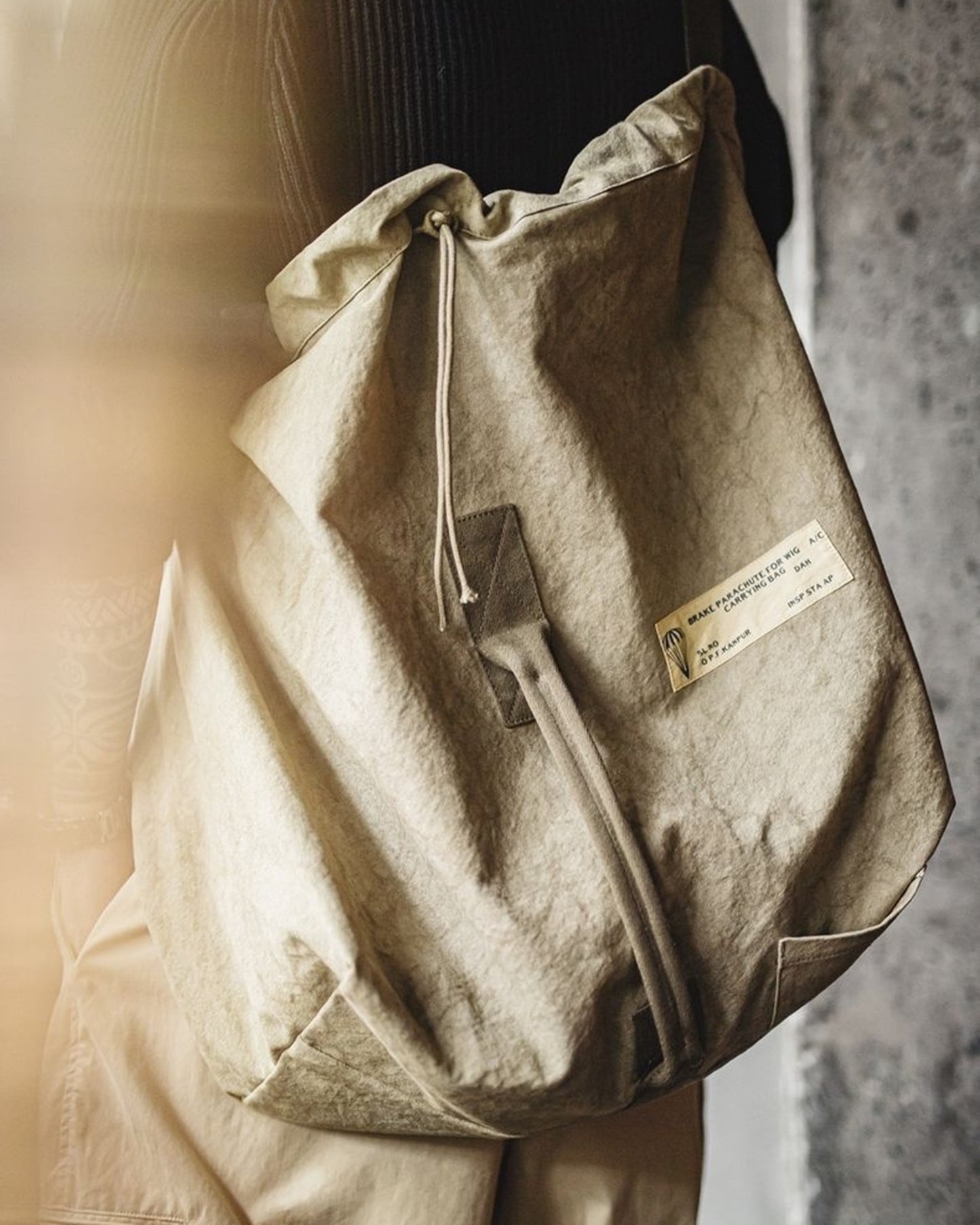 vintage canvas parachute shoulder bag 【ACT0143】