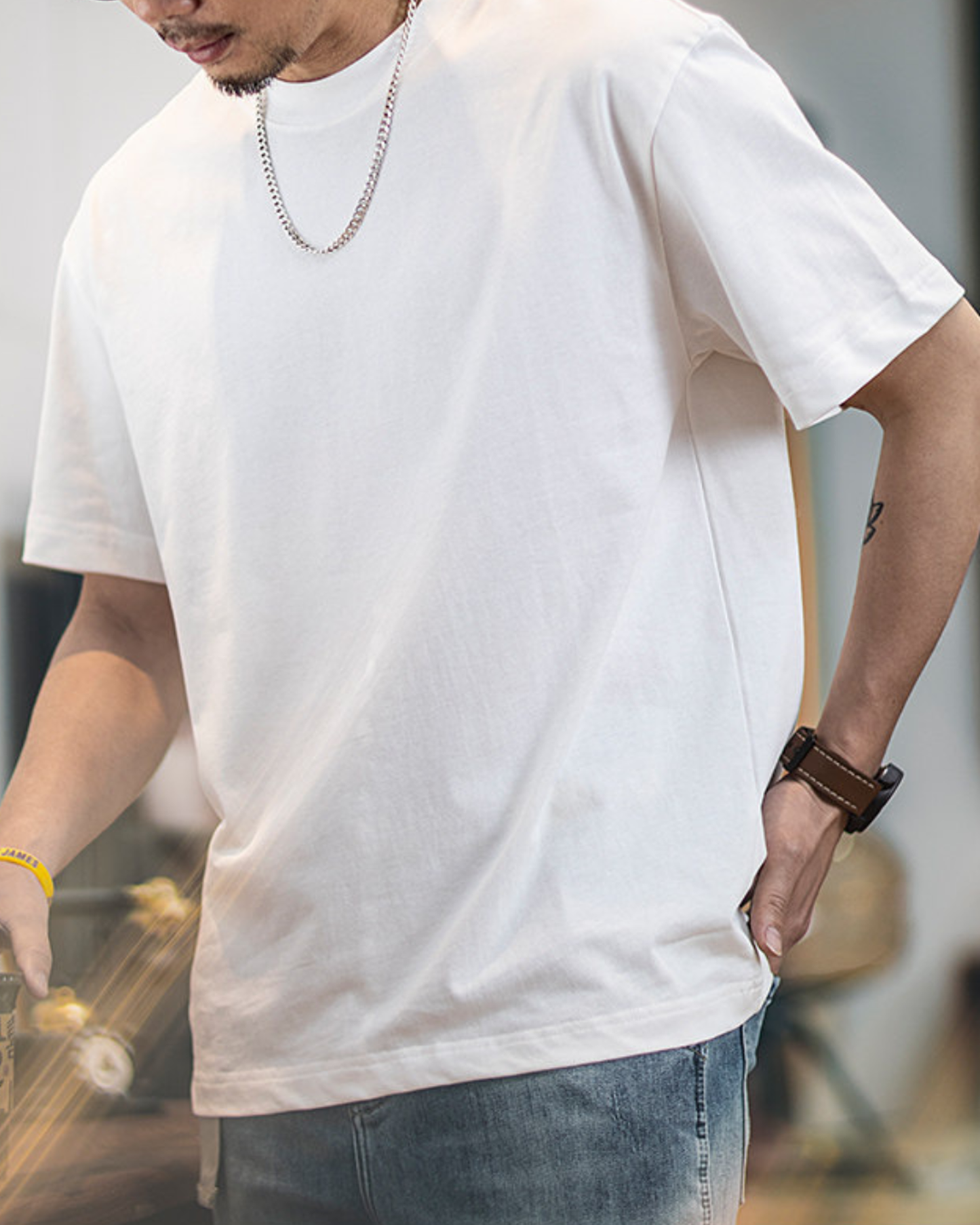 Loose-fit basic t-shirt 3color 【ACT0054】