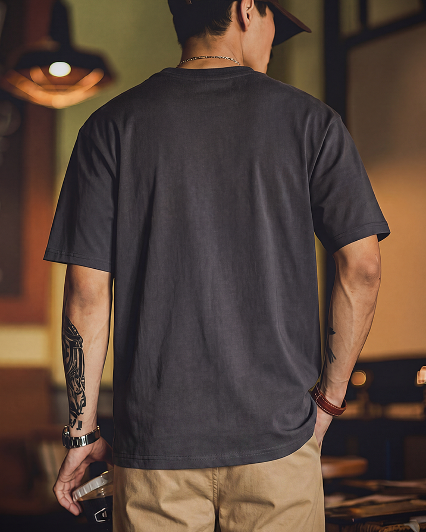 Vintage distress graphic wash t-shirt 【ACT0068】