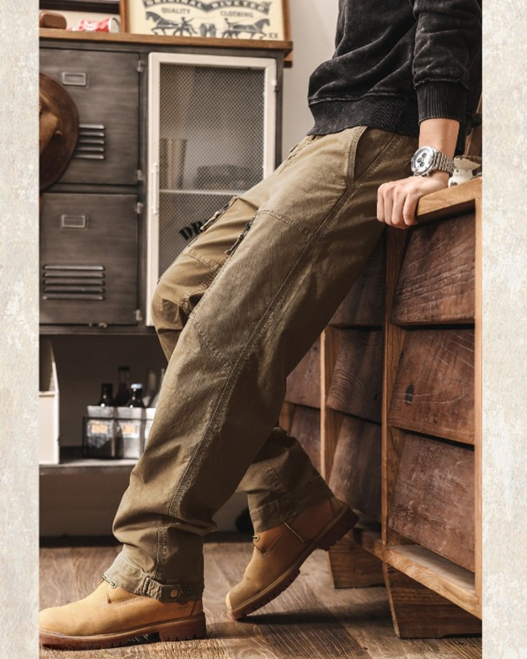 【28-38】straight fit tactical cargo pants 【ACT0272】
