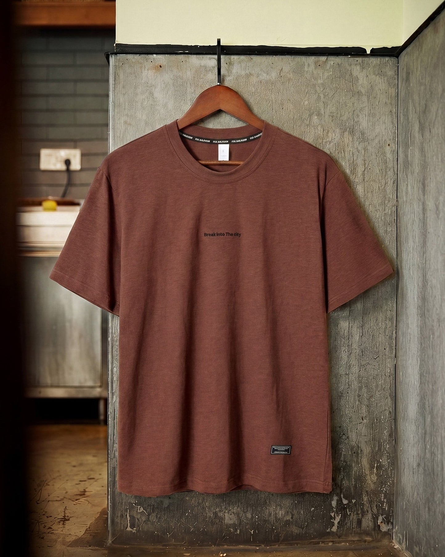 Classic Letter-Print Vintage Loose T-Shirt 【ACT0089】
