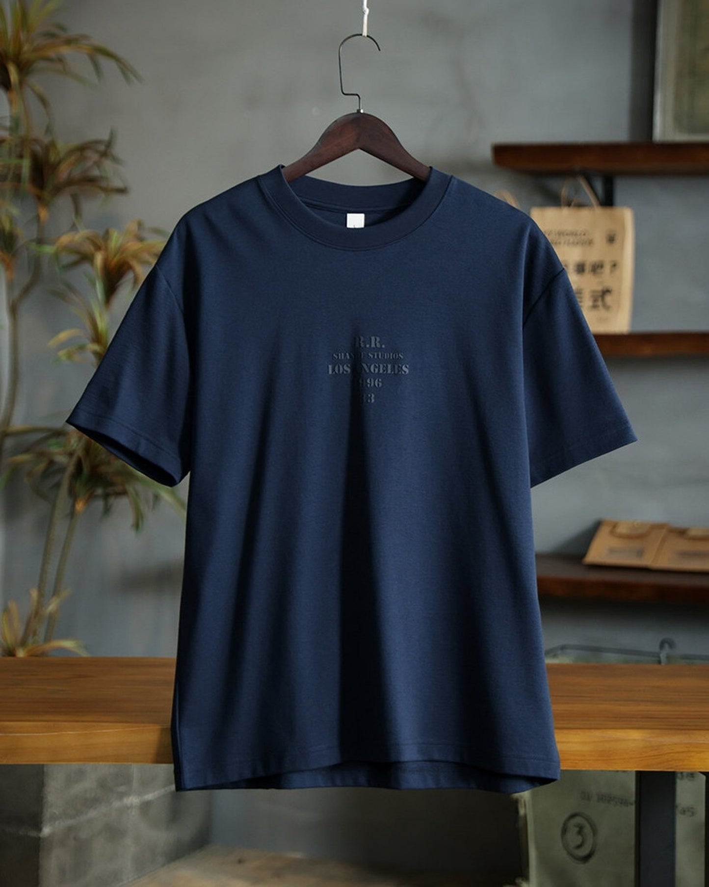 Casual Relaxed Lettering Embroidered T-Shirt 2color 【ACT0121】