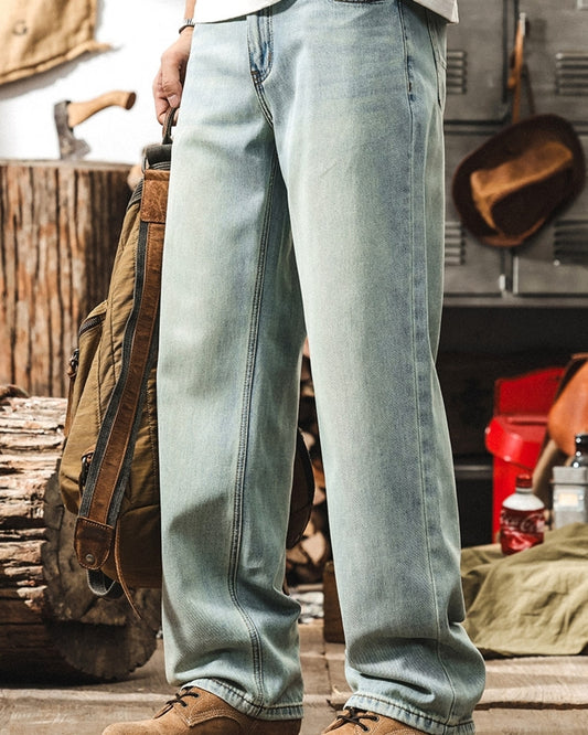 straight lyocell denim pants 【ACT0192】