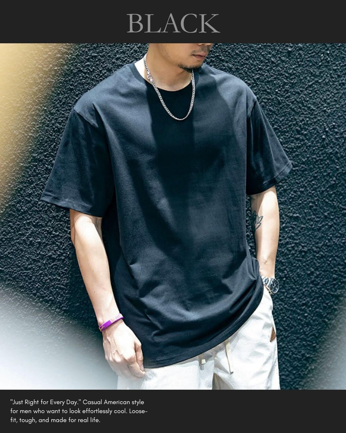 crew neck oversized t-shirt 9color 【ACT0035】