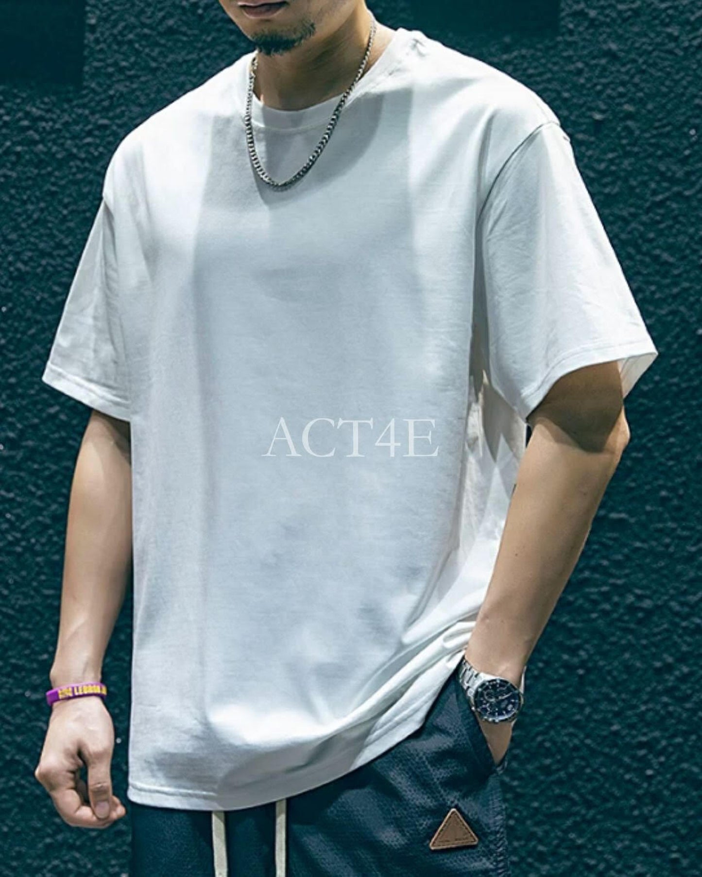 crew neck oversized t-shirt 9color 【ACT0035】