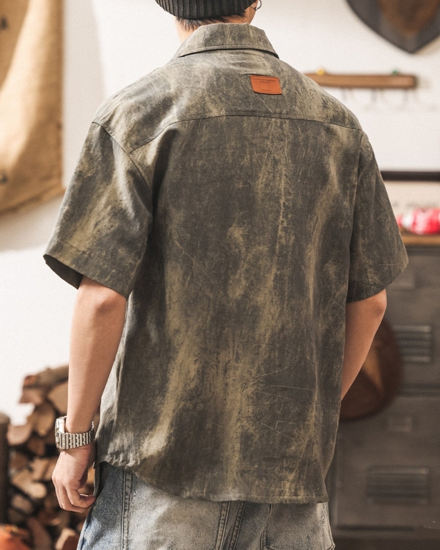vintage wash short sleeve shirt 5color 【ACT0243】