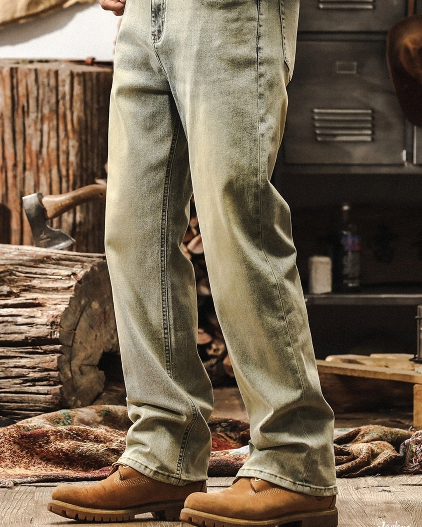 loose straight denim pants 3color 【ACT0182】