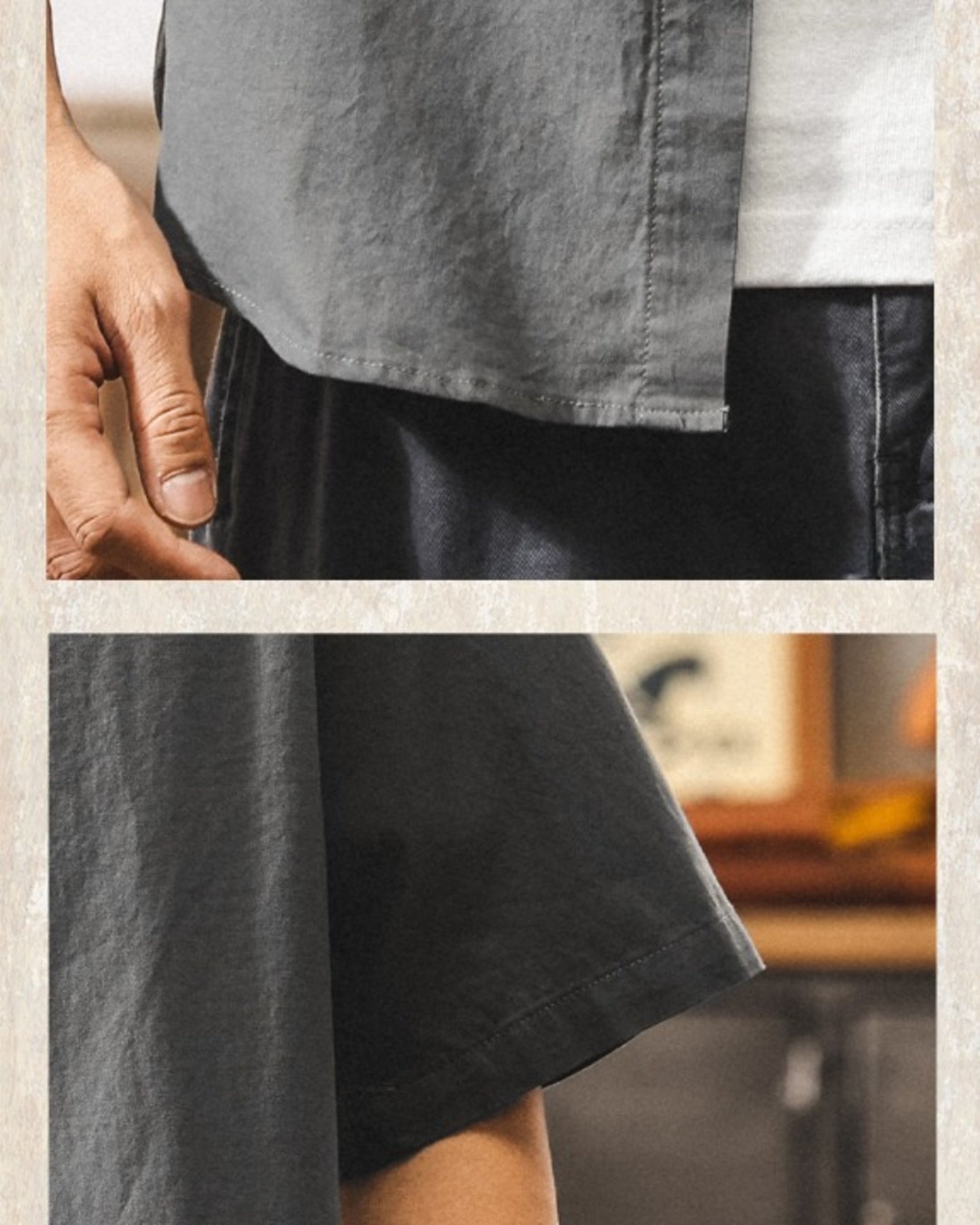 vintage casual short sleeve shirt 3color 【ACT0242】