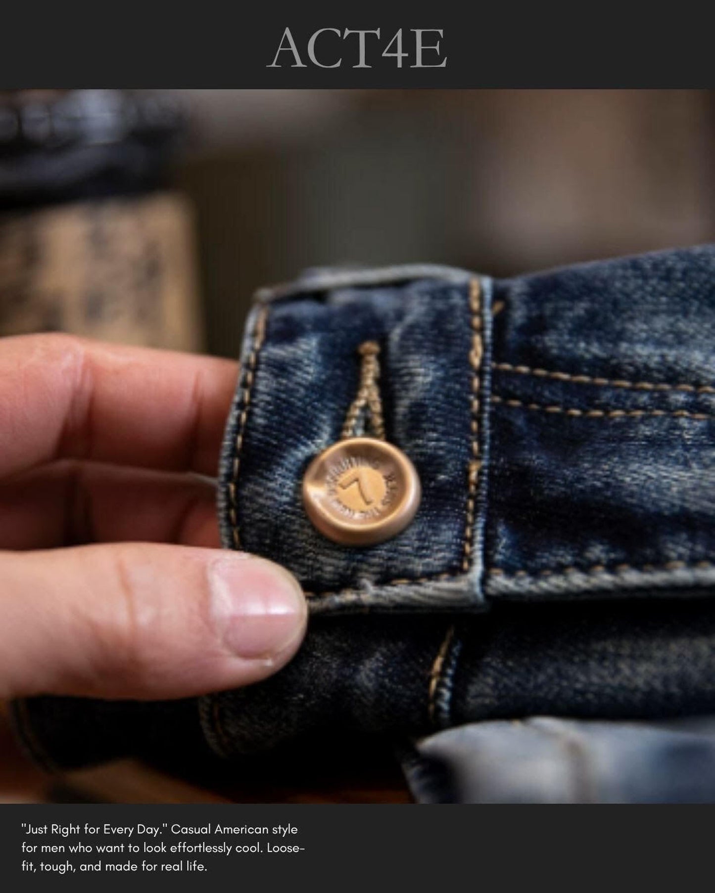 washed tapered denim pants 【ACT0010】