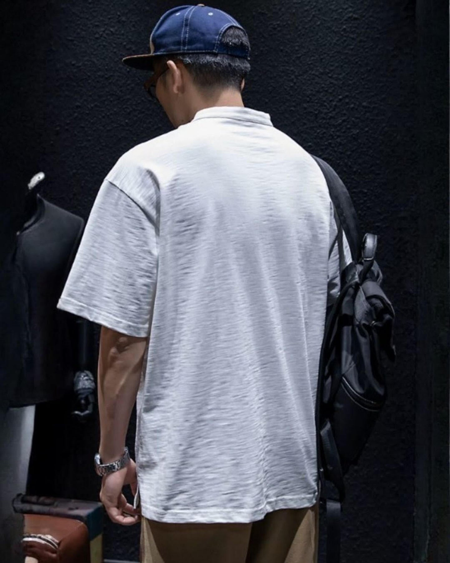 button front patch pocket short sleeve t-shirt 2color 【ACT0048】