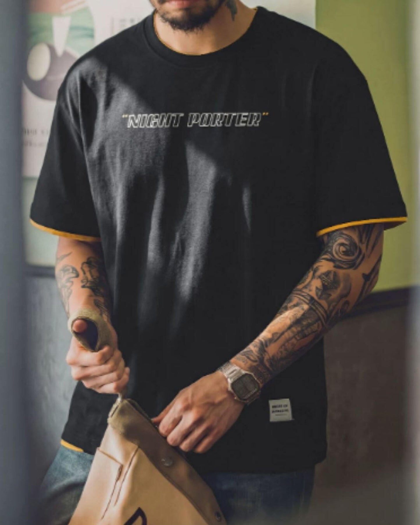 logo print short sleeve t-shirt 4color 【ACT0025】