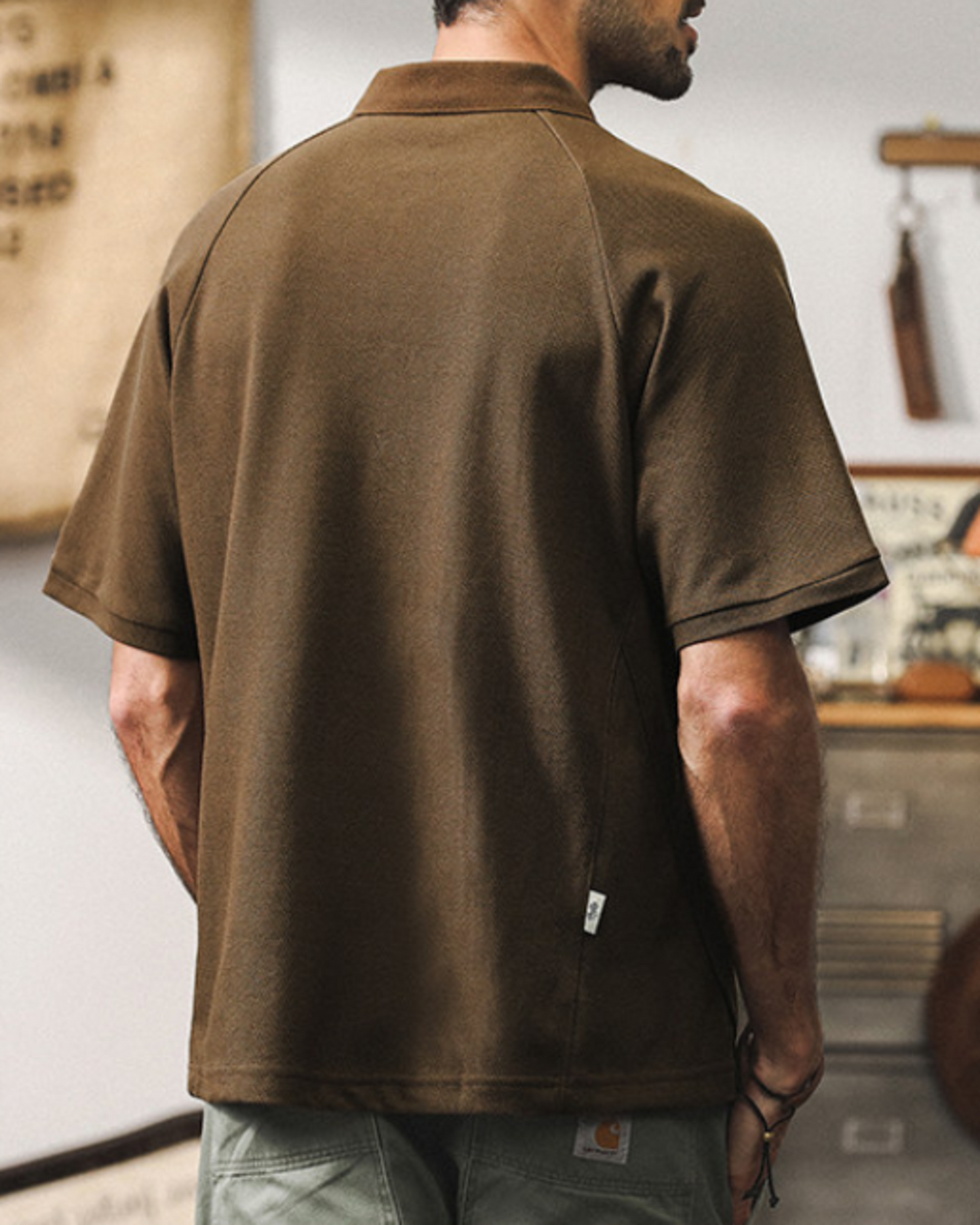 heavy weight pique loose short sleeve polo shirt 3color 【ACT0230】
