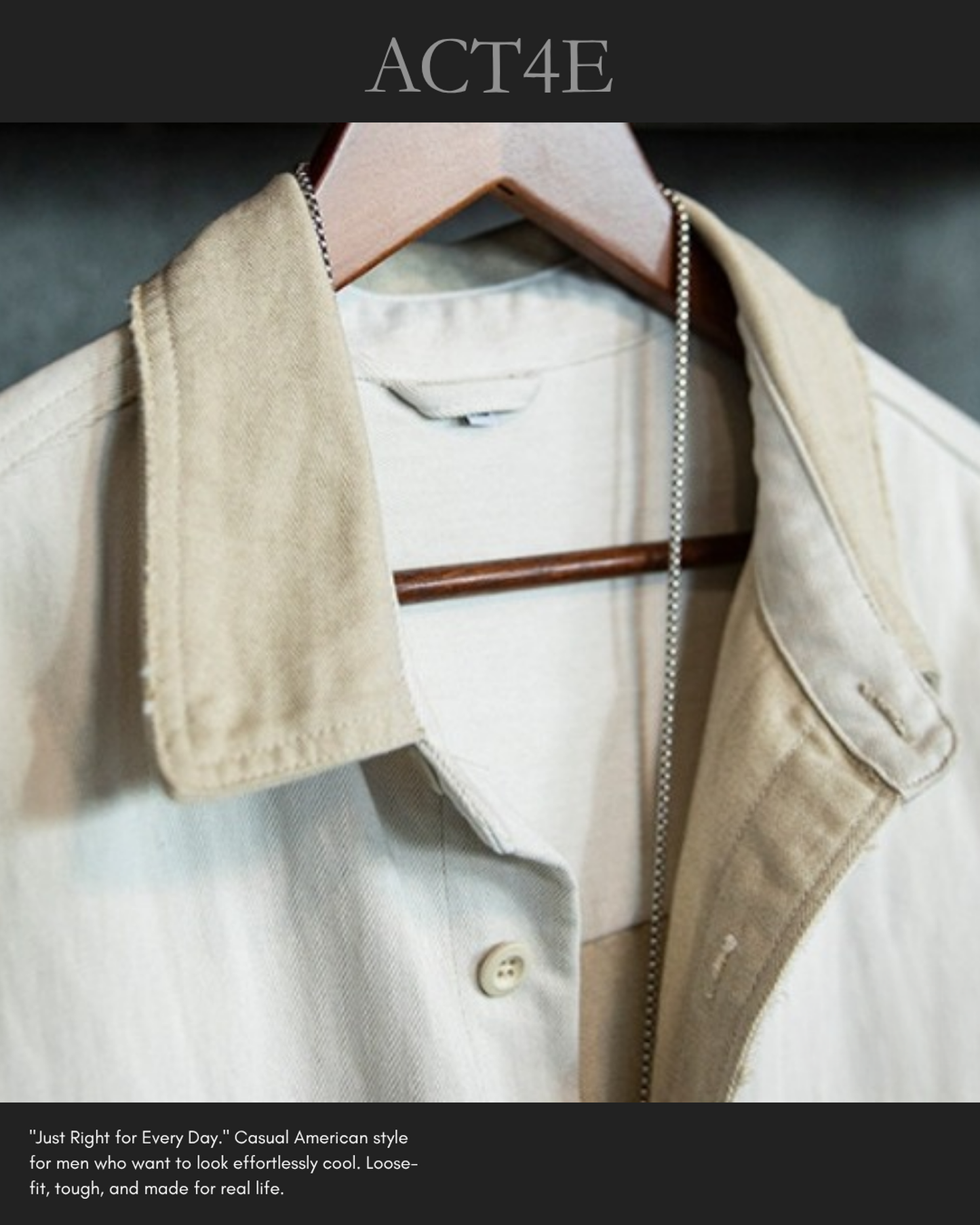 color-block short sleeve work shirt 【ACT0153】