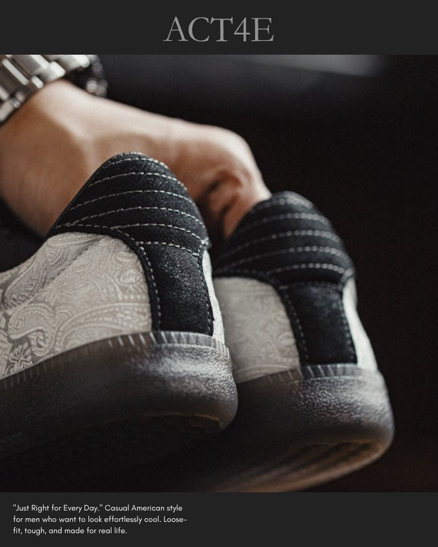 silk blend vintage low-top sneakers 【ACT0147】
