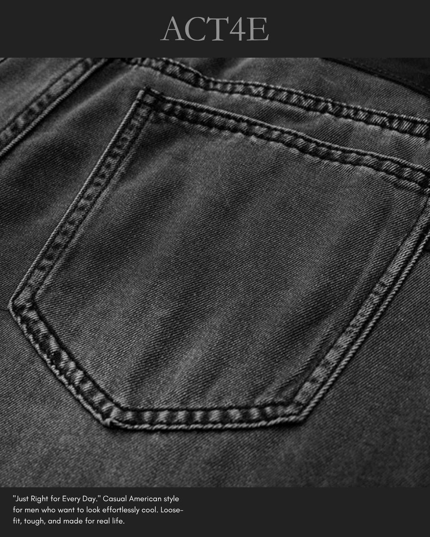 loose straight lyocell denim pants 【ACT0190】