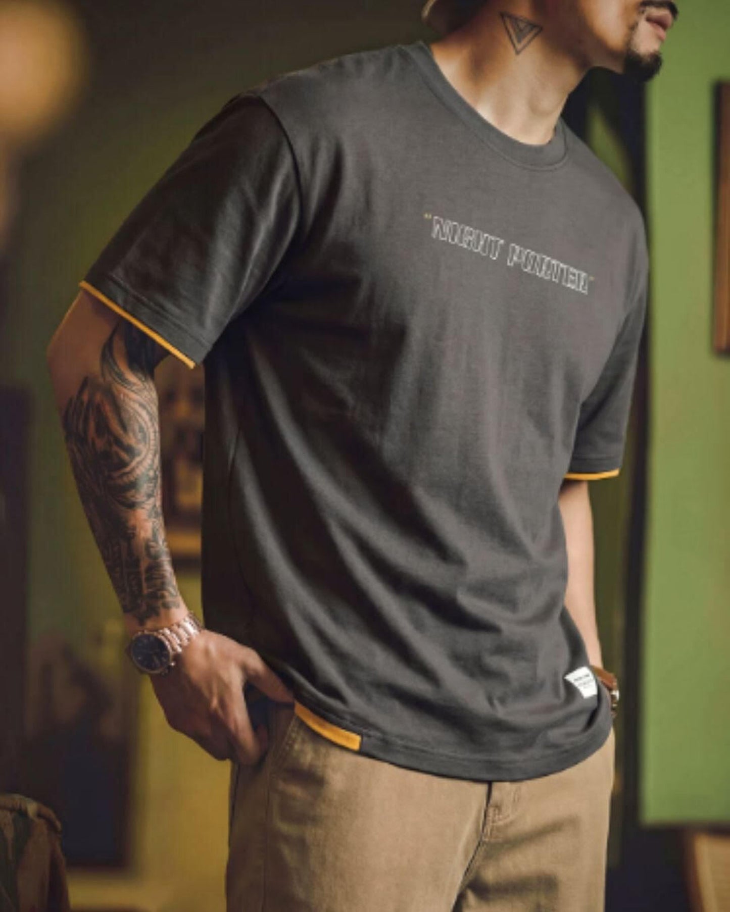 logo print short sleeve t-shirt 4color 【ACT0025】