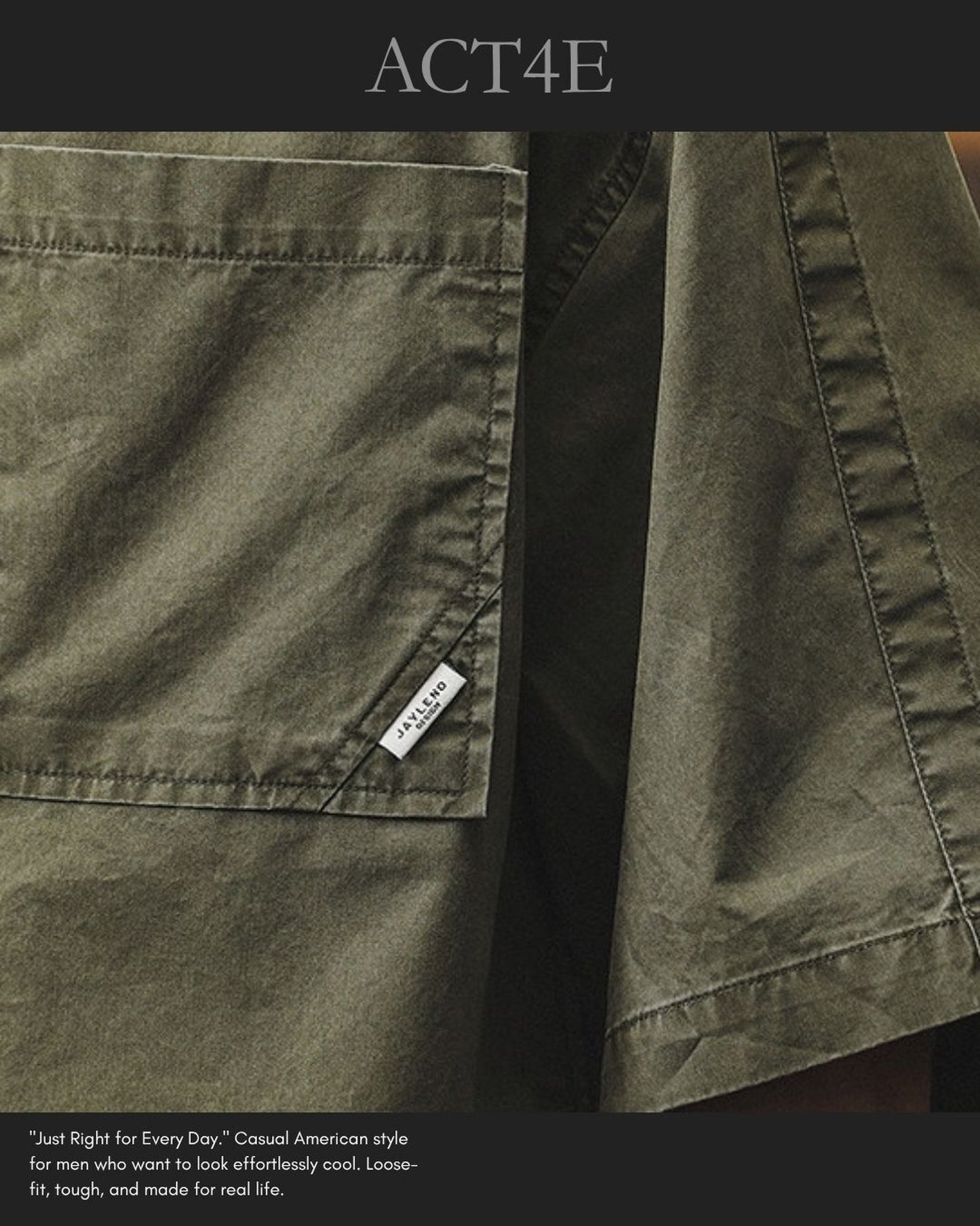 vintage washed loose military short sleeve shirt 2color 【ACT0246】