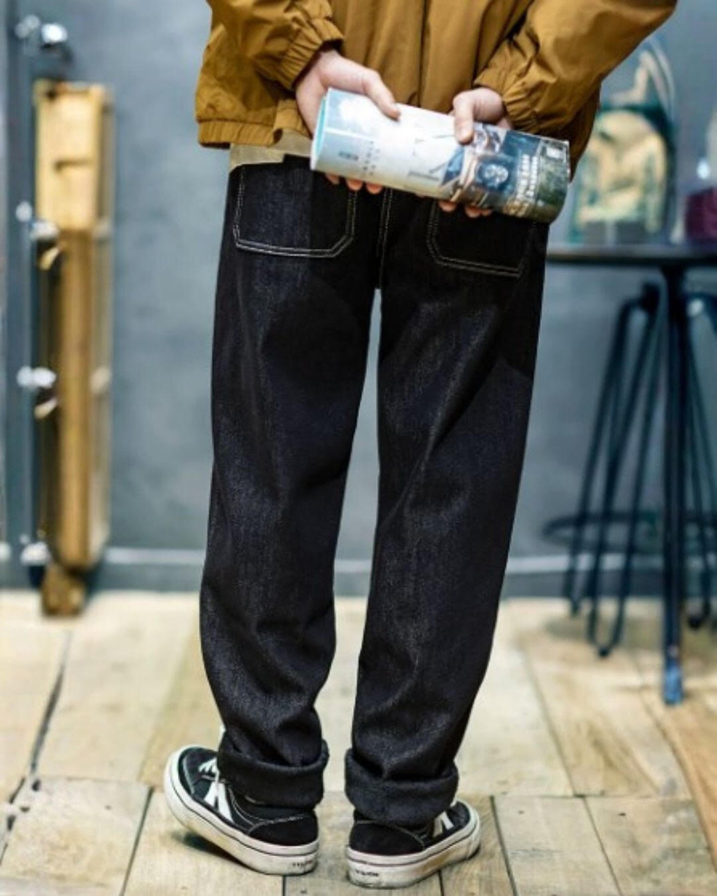 vintage straight denim pants 2color 【ACT0011】