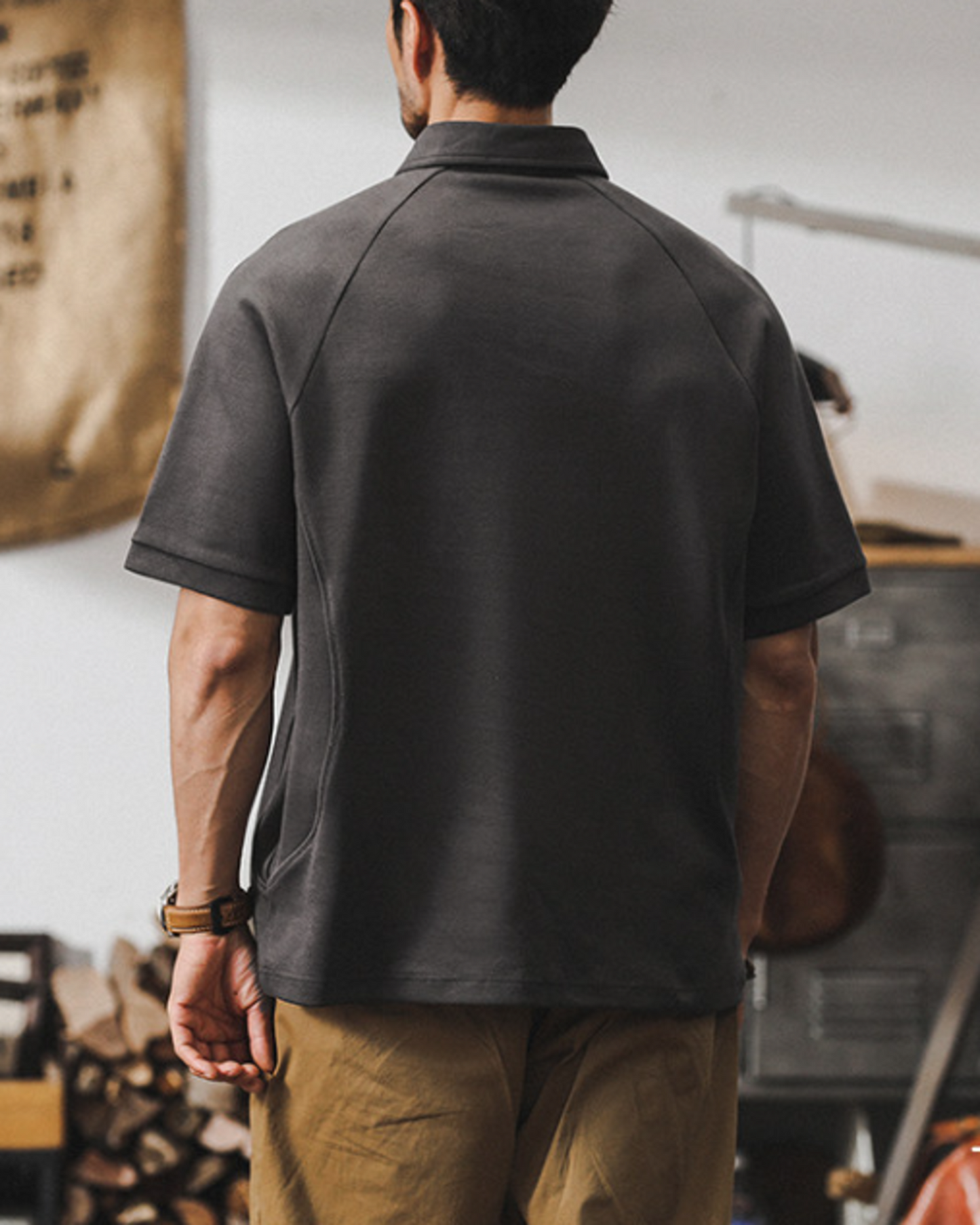 heavy weight short sleeve POLO shirt 3color 【ACT0241】