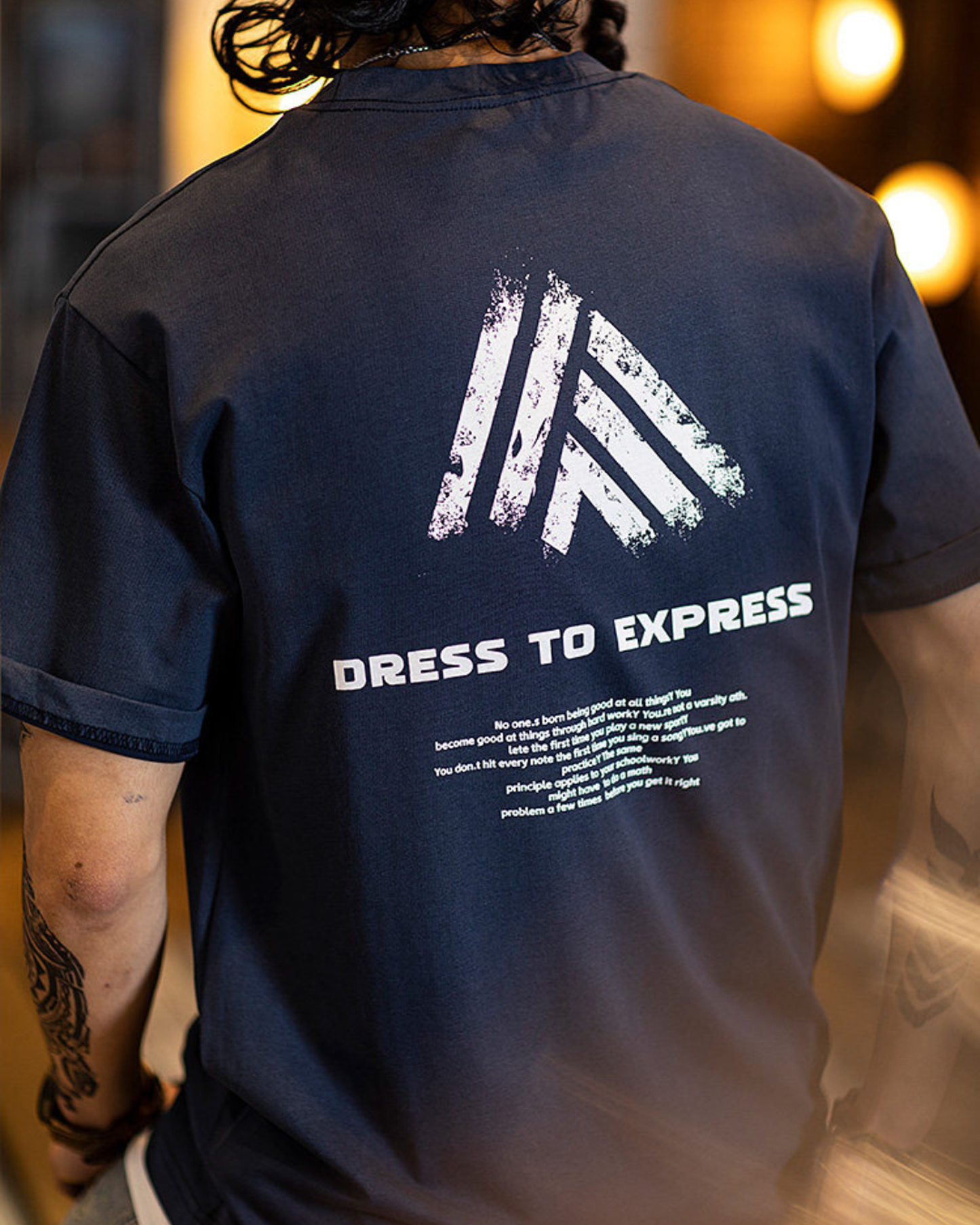 Back logo print t-shirt 4color 【ACT0057】