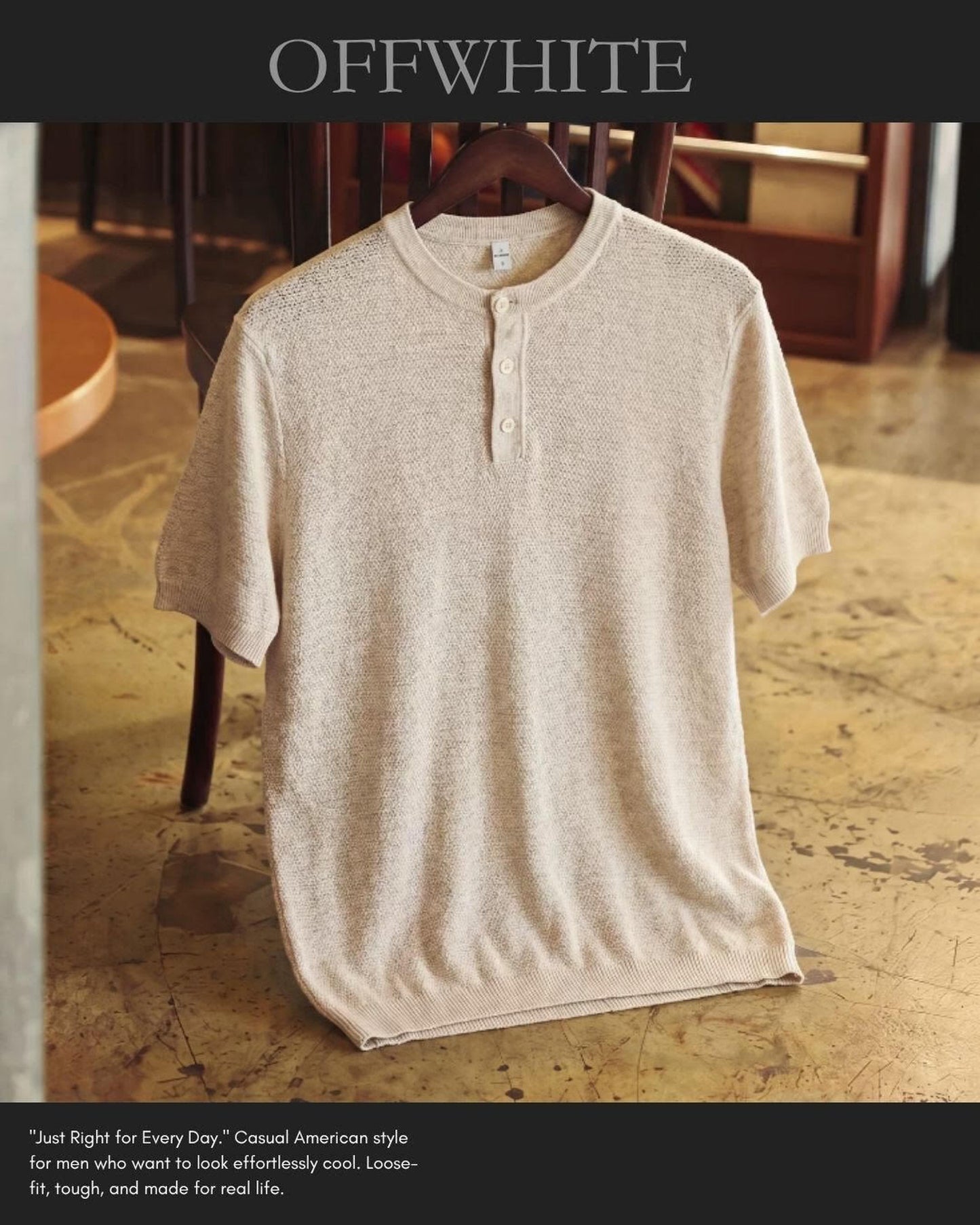 button front knit polo shirt 3color 【ACT0040】