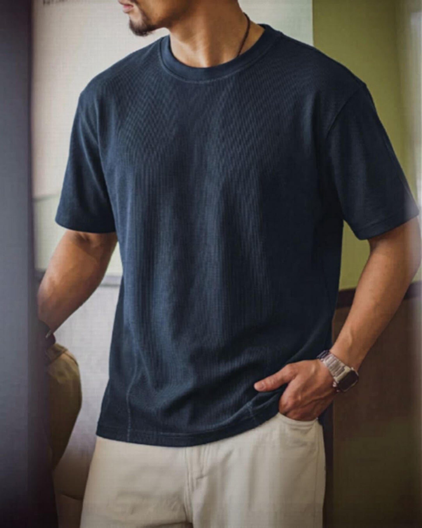 casual crew neck short sleeve t-shirt 3color 【ACT0043】