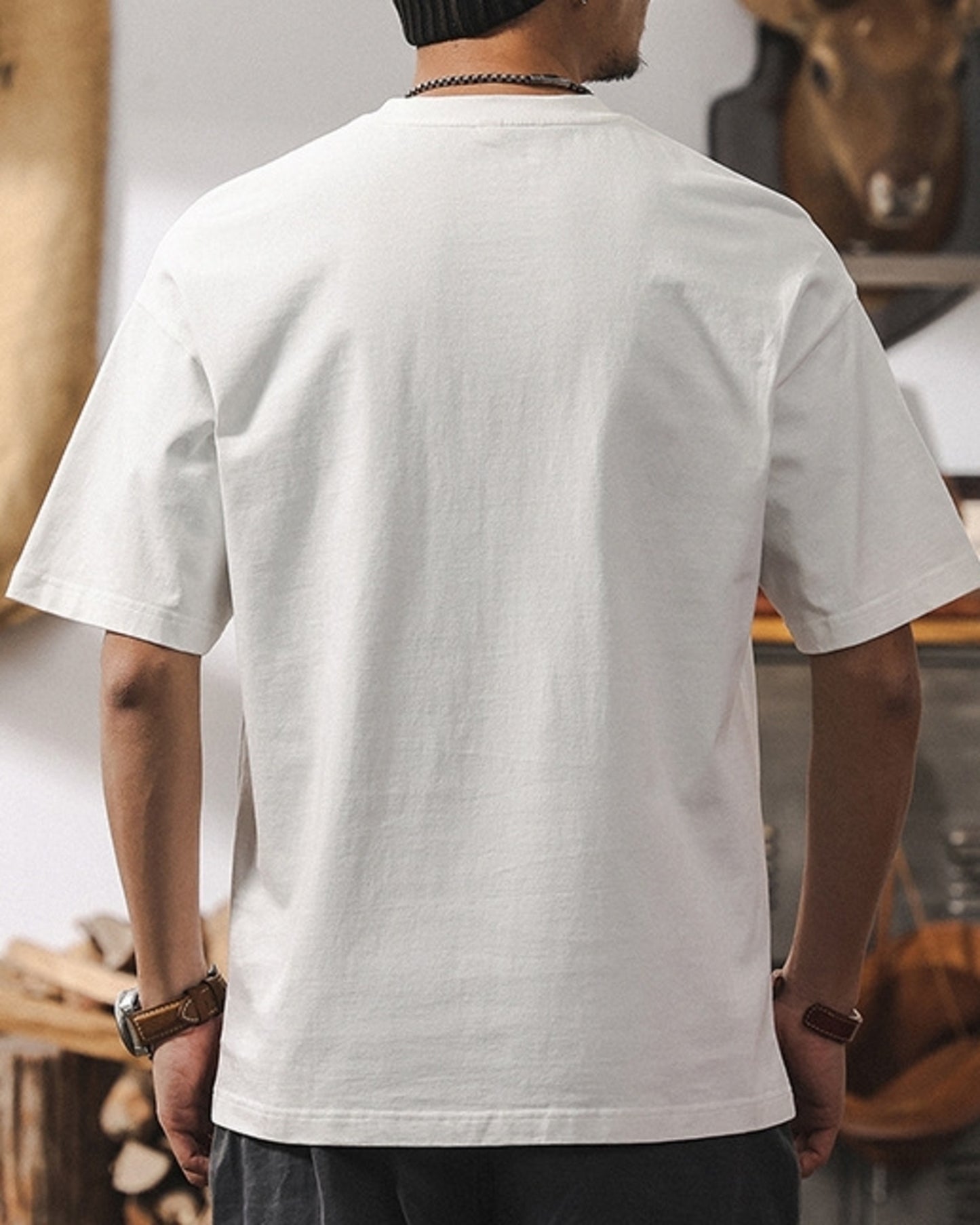 heavy weight double pocket short sleeve t-shirt 2color 【ACT0169】