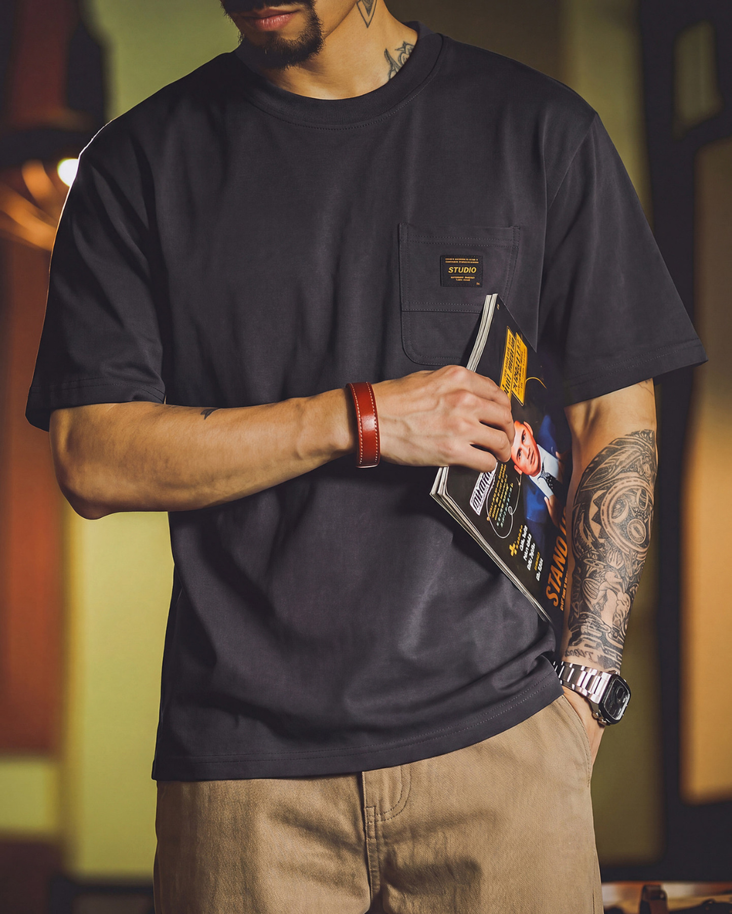 Vintage distress graphic wash t-shirt 【ACT0068】