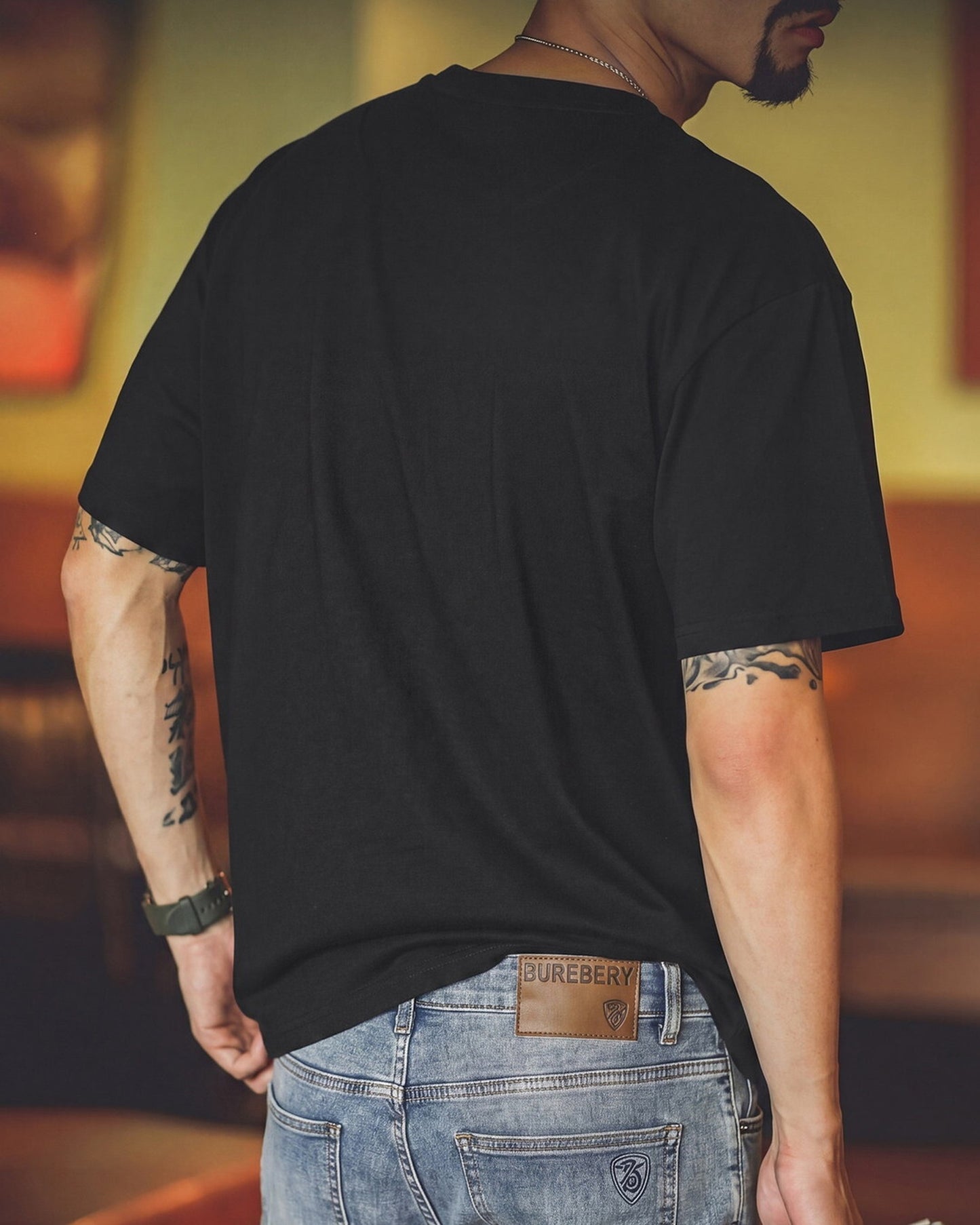 Vintage Cotton-Lyocell Chest-Pocket Casual T-Shirt 【ACT0099】