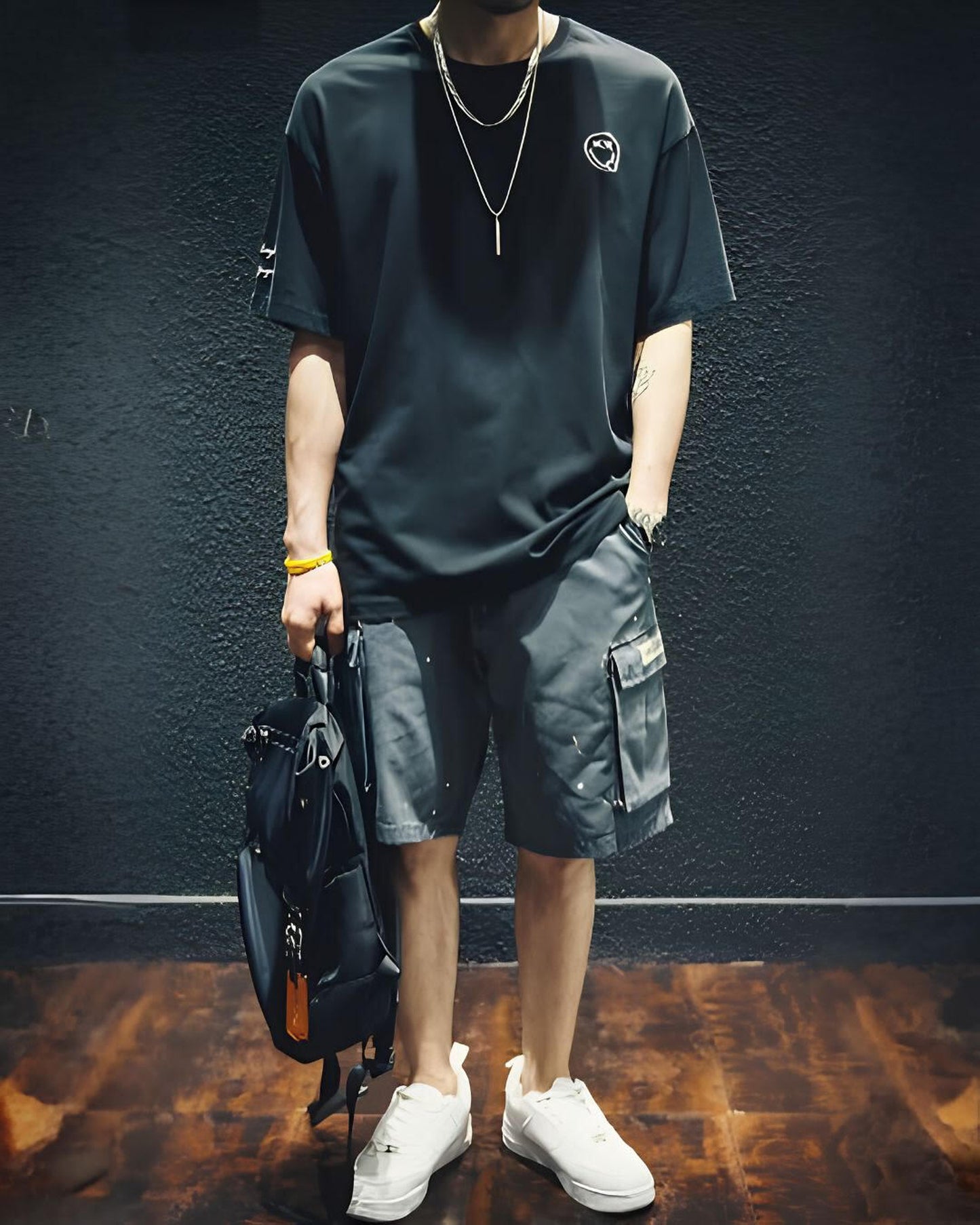 embroidered logo short sleeve T-Shirt 6color 【ACT0026】
