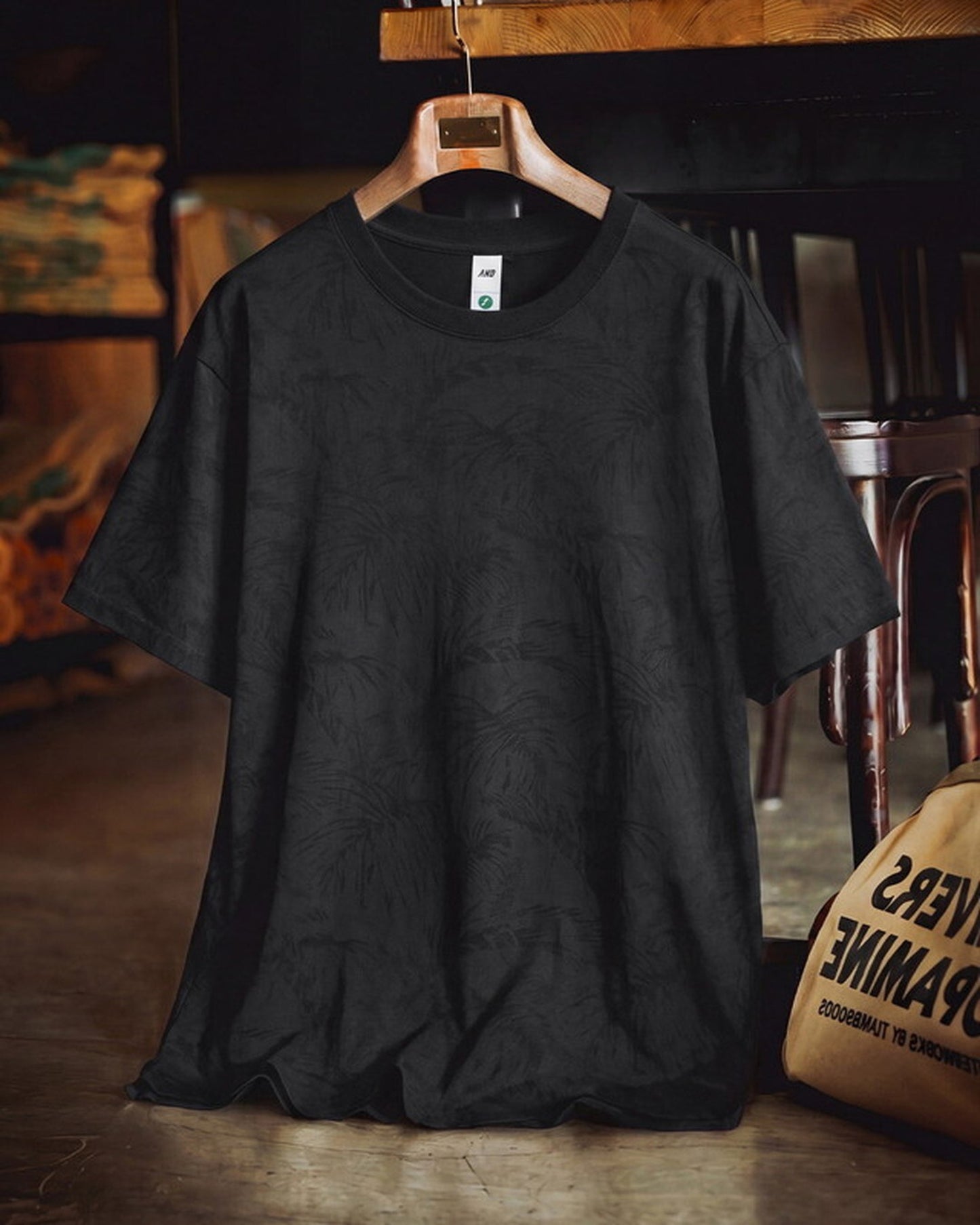 Botanical Relaxed Fit Pattern Casual T-Shirt 2color 【ACT0112】