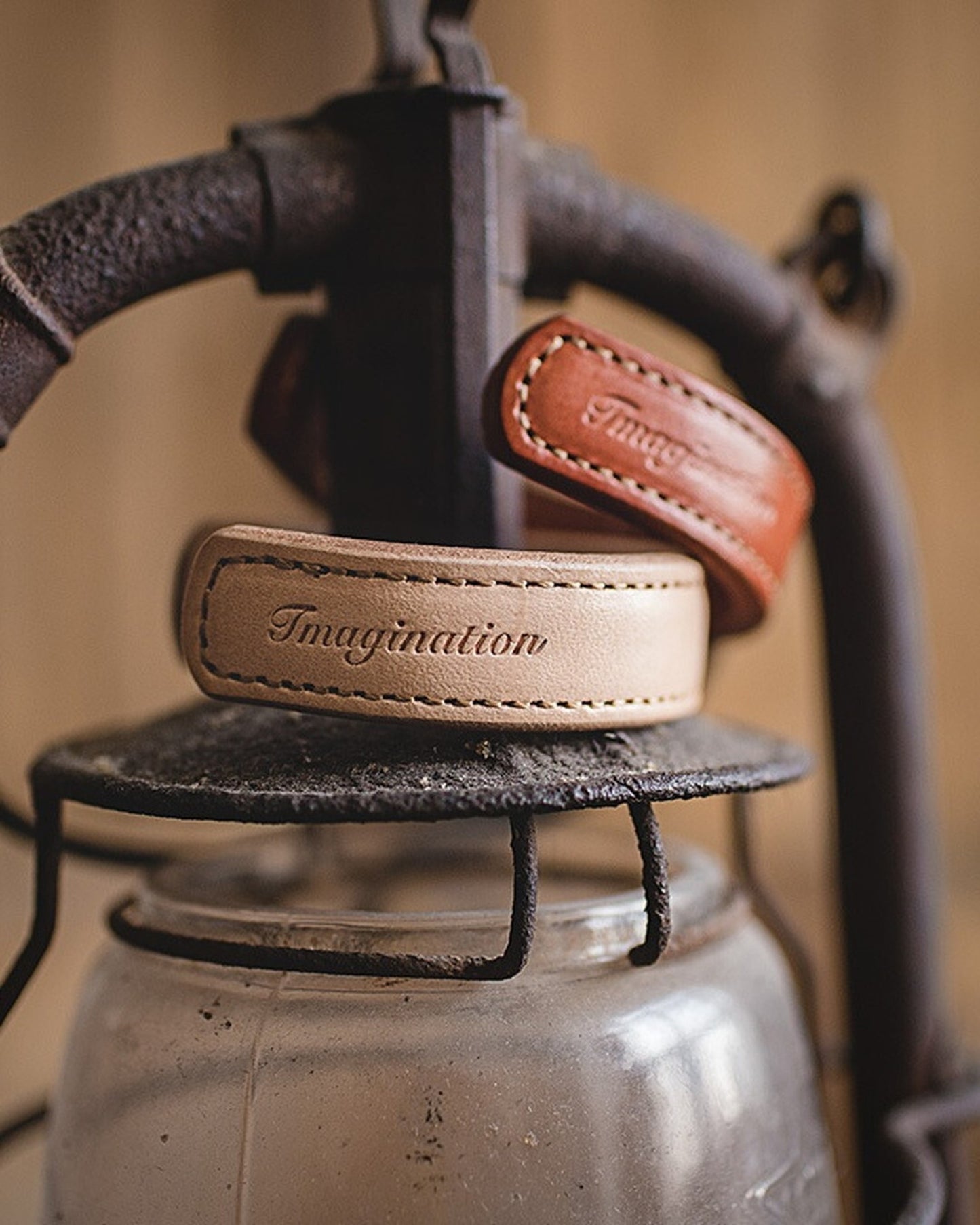 Genuine-Leather Embossed Casual Bracelet 【ACT0135】