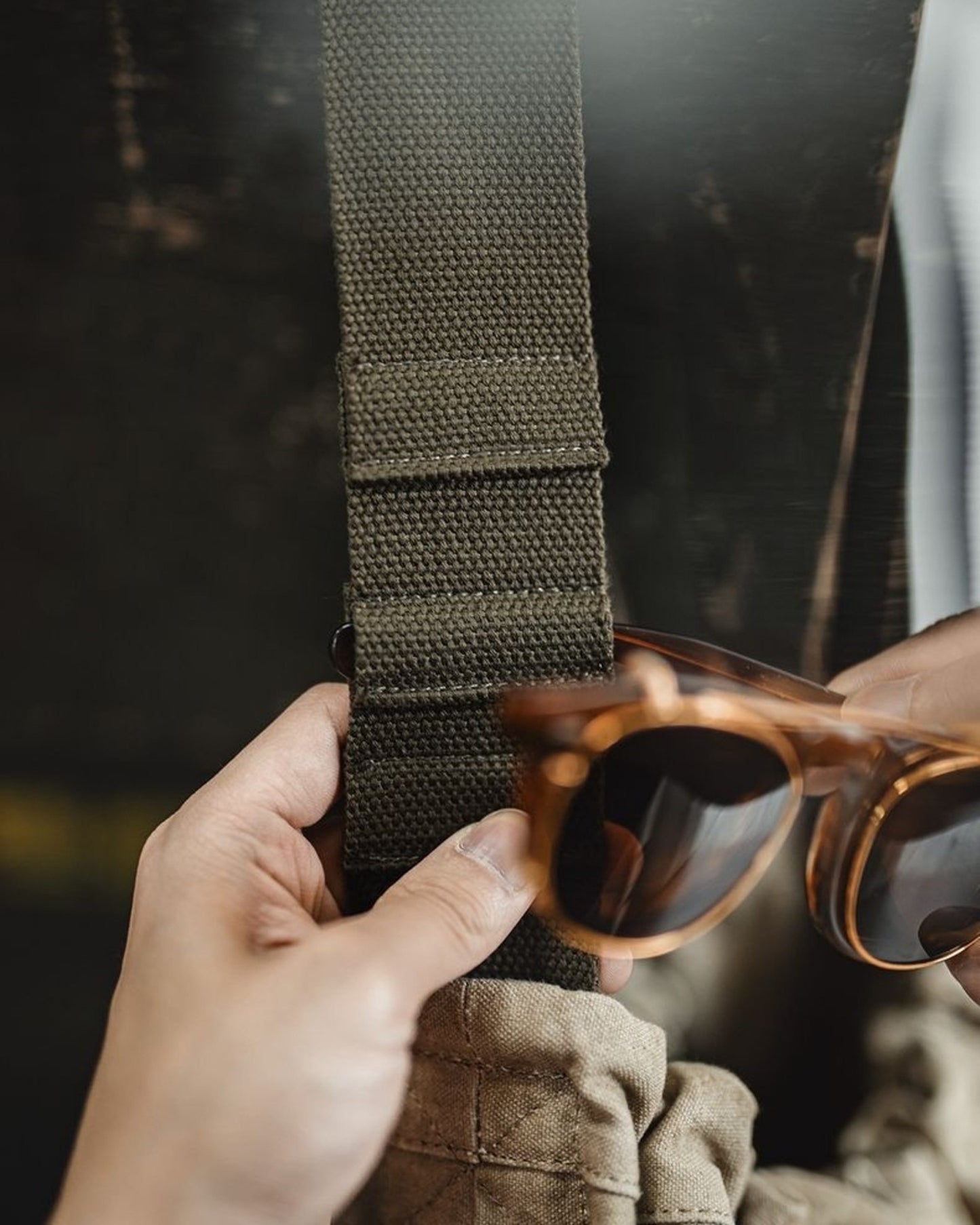 vintage canvas parachute shoulder bag 【ACT0143】