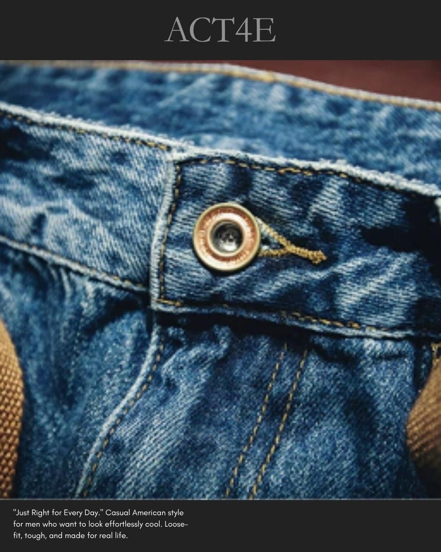 patch pocket wide denim pants 2color 【ACT0016】