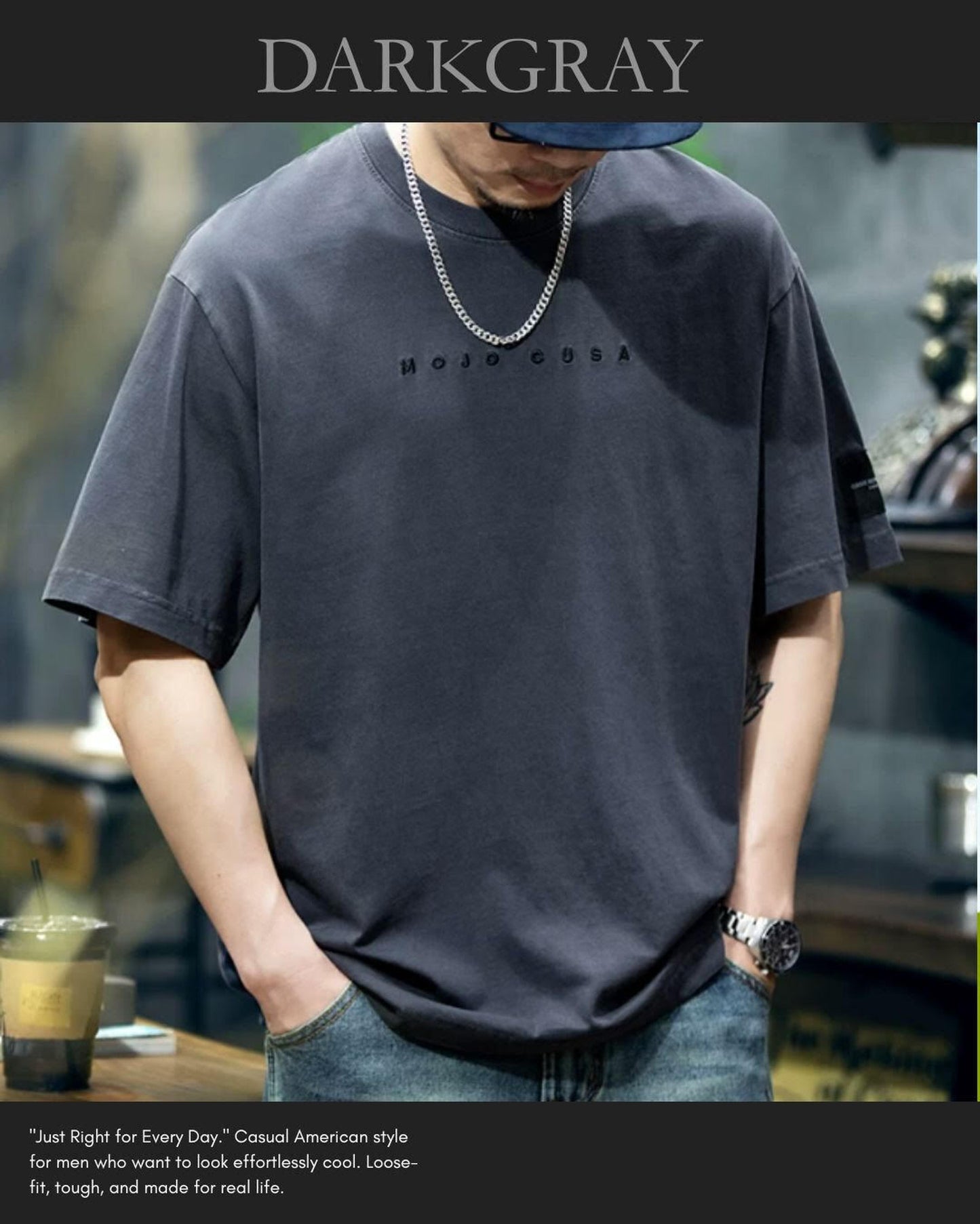 crew neck logo print t-shirt 2color 【ACT0033】