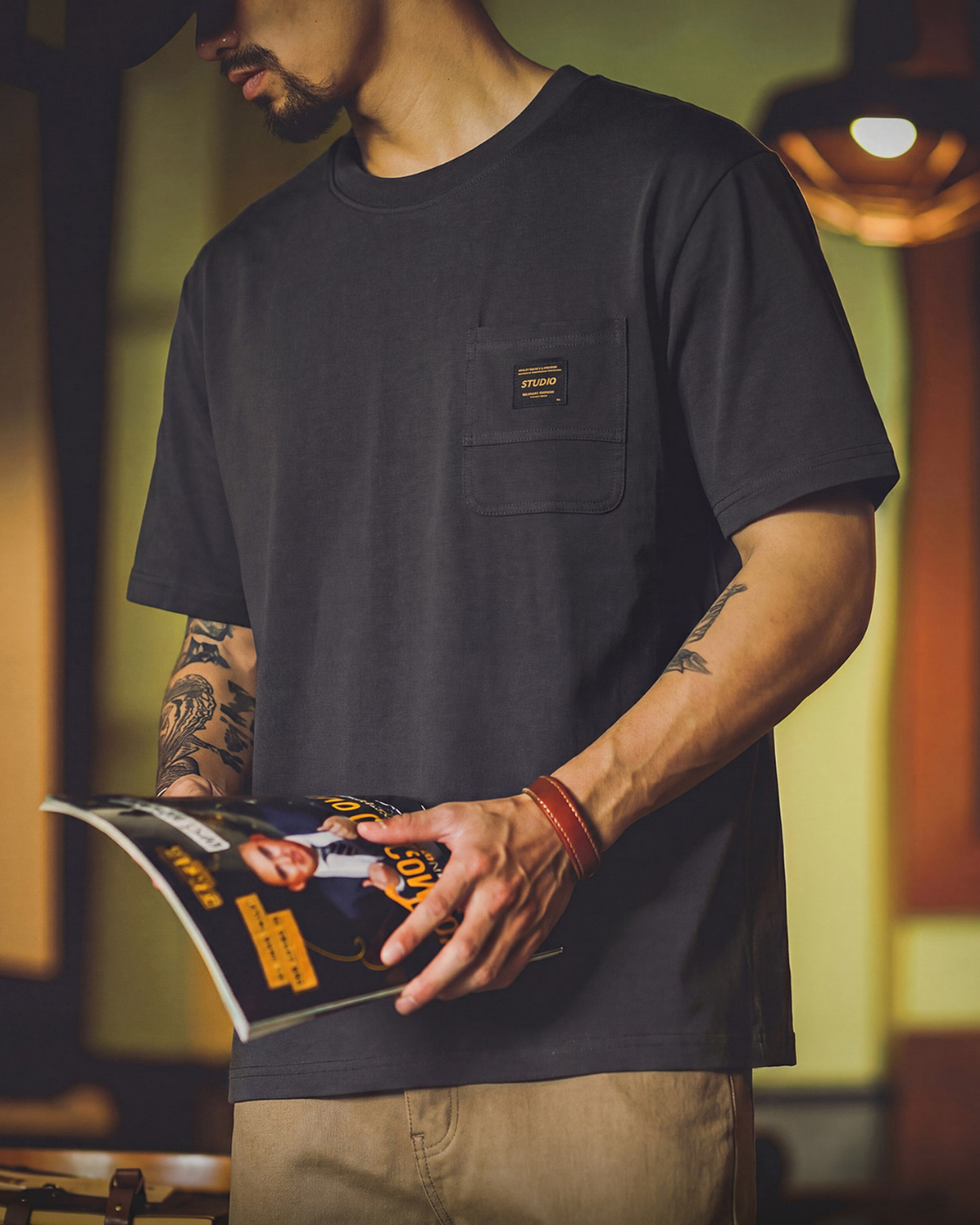 Vintage distress graphic wash t-shirt 【ACT0068】