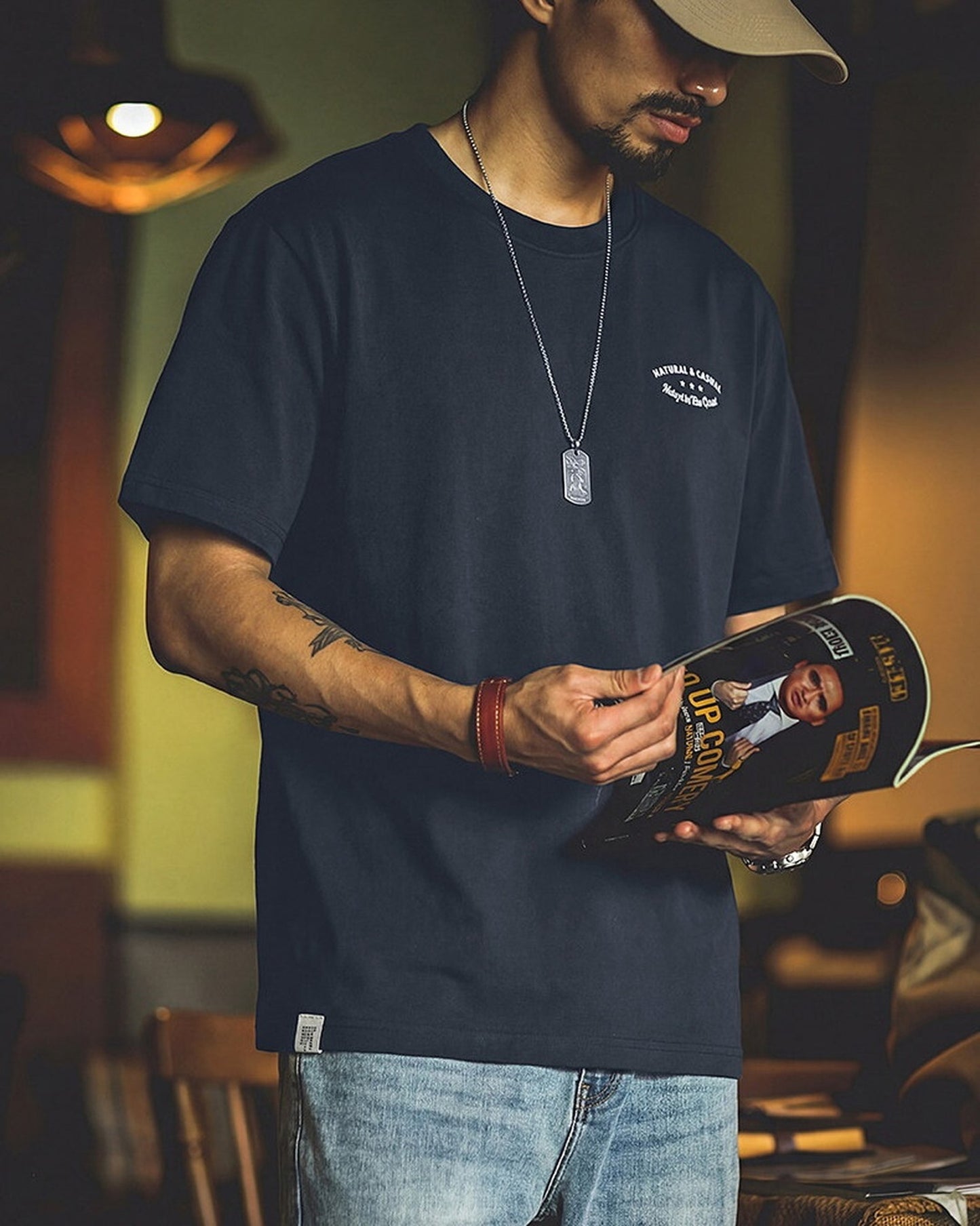 Minimalist Fit Graphic Print Relaxed Heavyweight T-Shirt 【ACT0114】