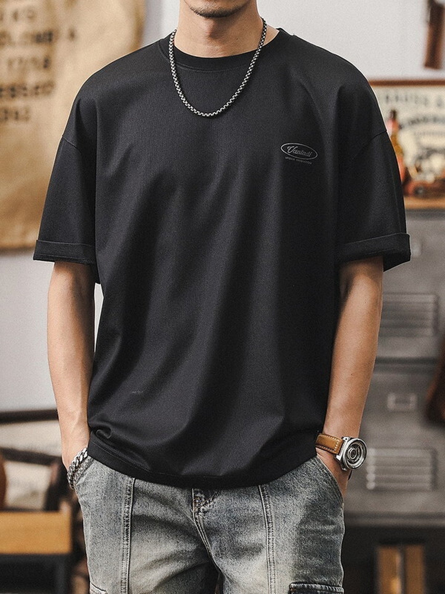loose-fit ice-silk cooling back-print sports short-sleeve t-shirt 【ACT0253】