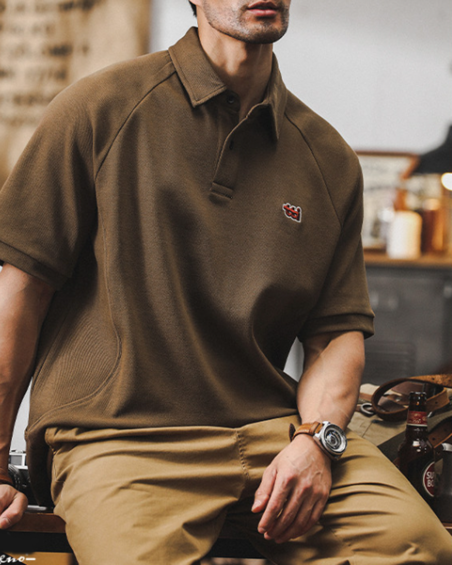 heavy weight short sleeve POLO shirt 3color 【ACT0241】