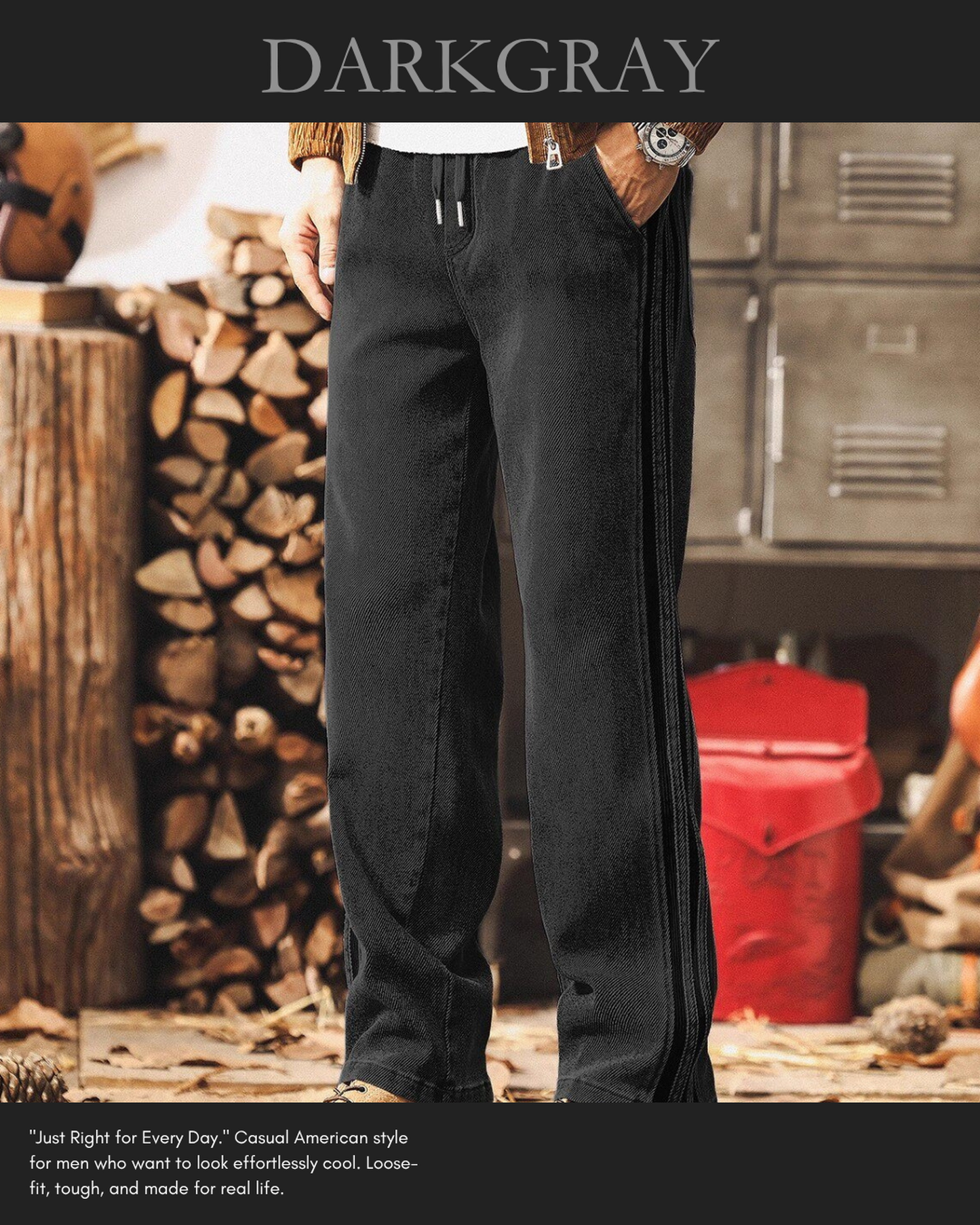 side stripe straight denim pants 3colors 【ACT0176】