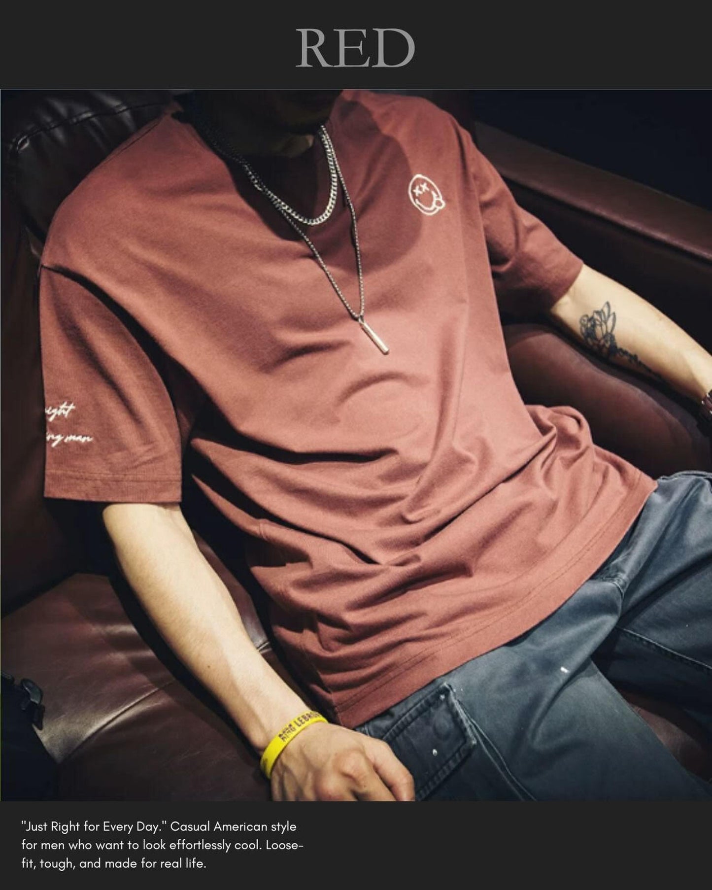 embroidered logo short sleeve T-Shirt 6color 【ACT0026】