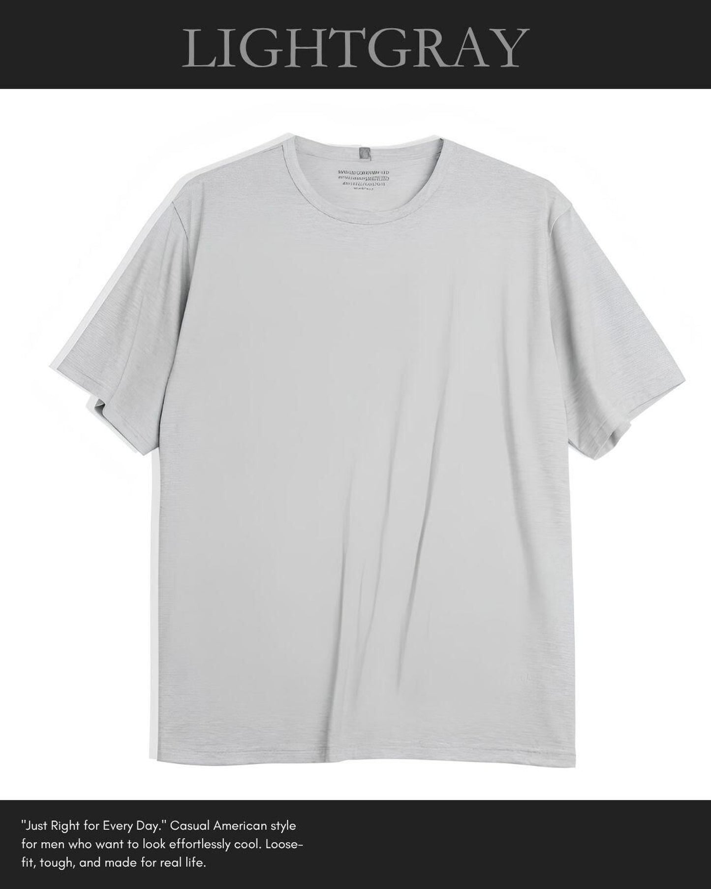 round neck short sleeve t-shirt 4color 【ACT0046】