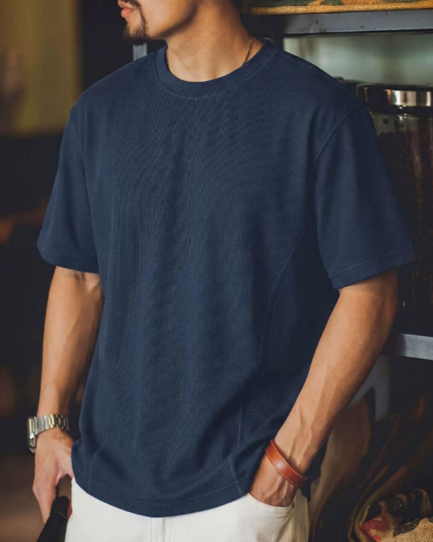 casual crew neck short sleeve t-shirt 3color 【ACT0043】