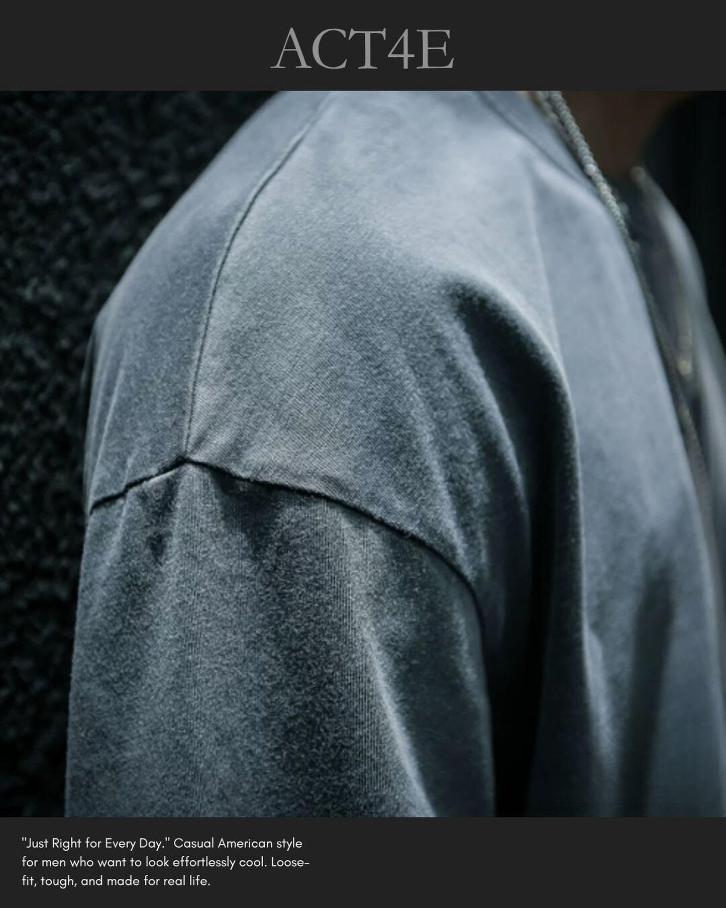 drop shoulder oversized t-shirt 2color 【ACT0029】